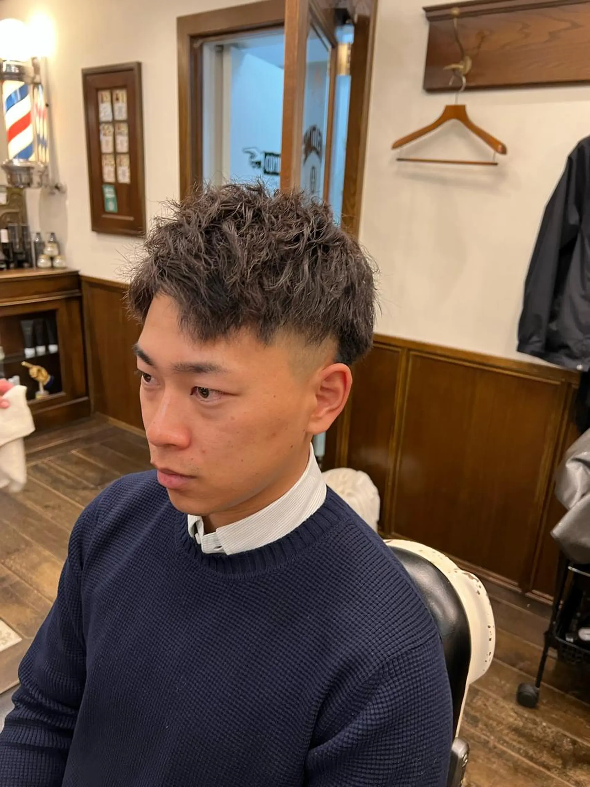 ショート メンズ メンズパーマ ツーブロック blazeman barbershop 新宿店所属・猪井 明のヘアスタイル