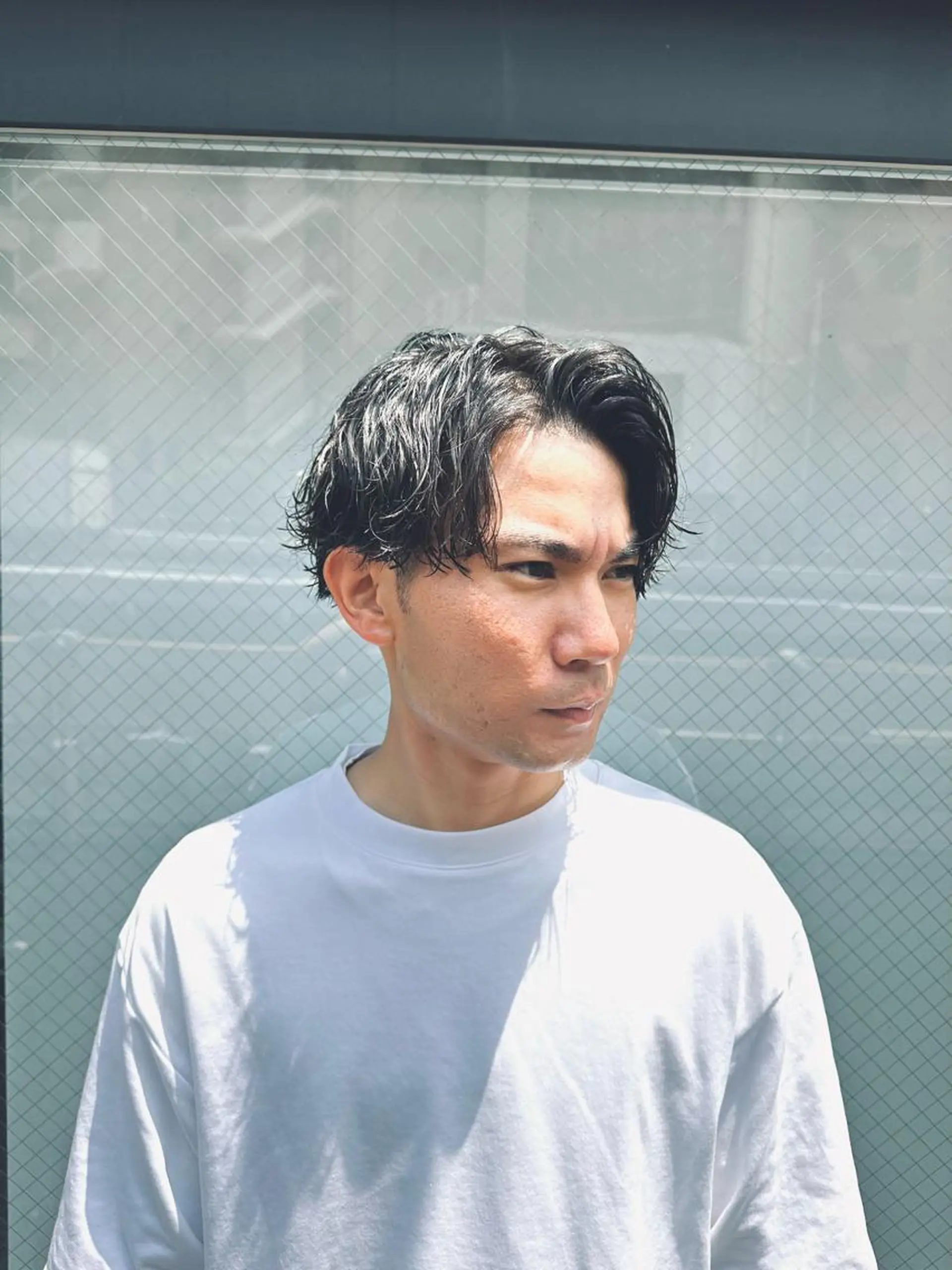ショート パーマ メンズ メンズパーマ 波巻きパーマ カット パーマ 💈メンズパーマ💈 ナカザワ　　リョウのヘアスタイル
