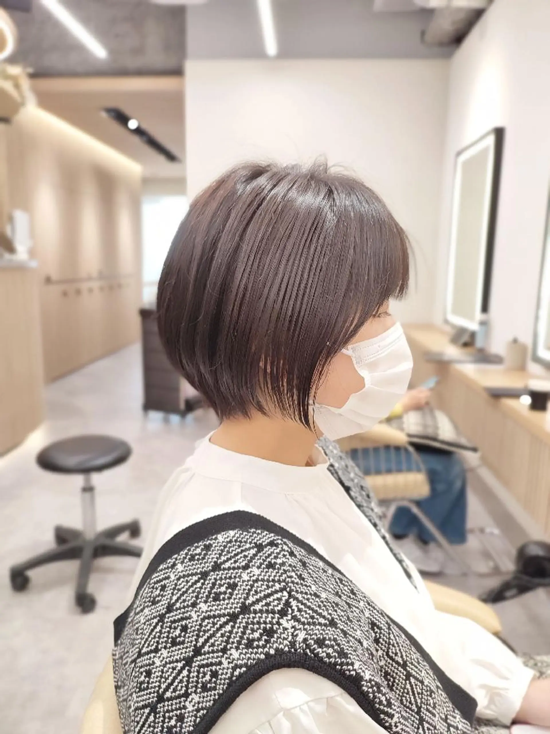 ショート ショートボブ 丸みショート ボブ ショートヘア 【似合わせ・レイヤー ・パーマ】海気のヘアスタイル