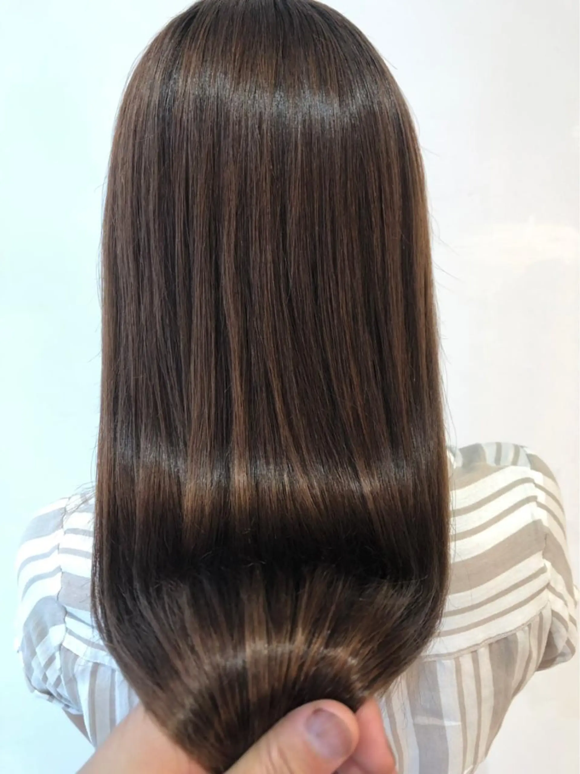 セミロング パーマ ブリーチでもできる 縮毛矯正相原慎🌈のヘアスタイル
