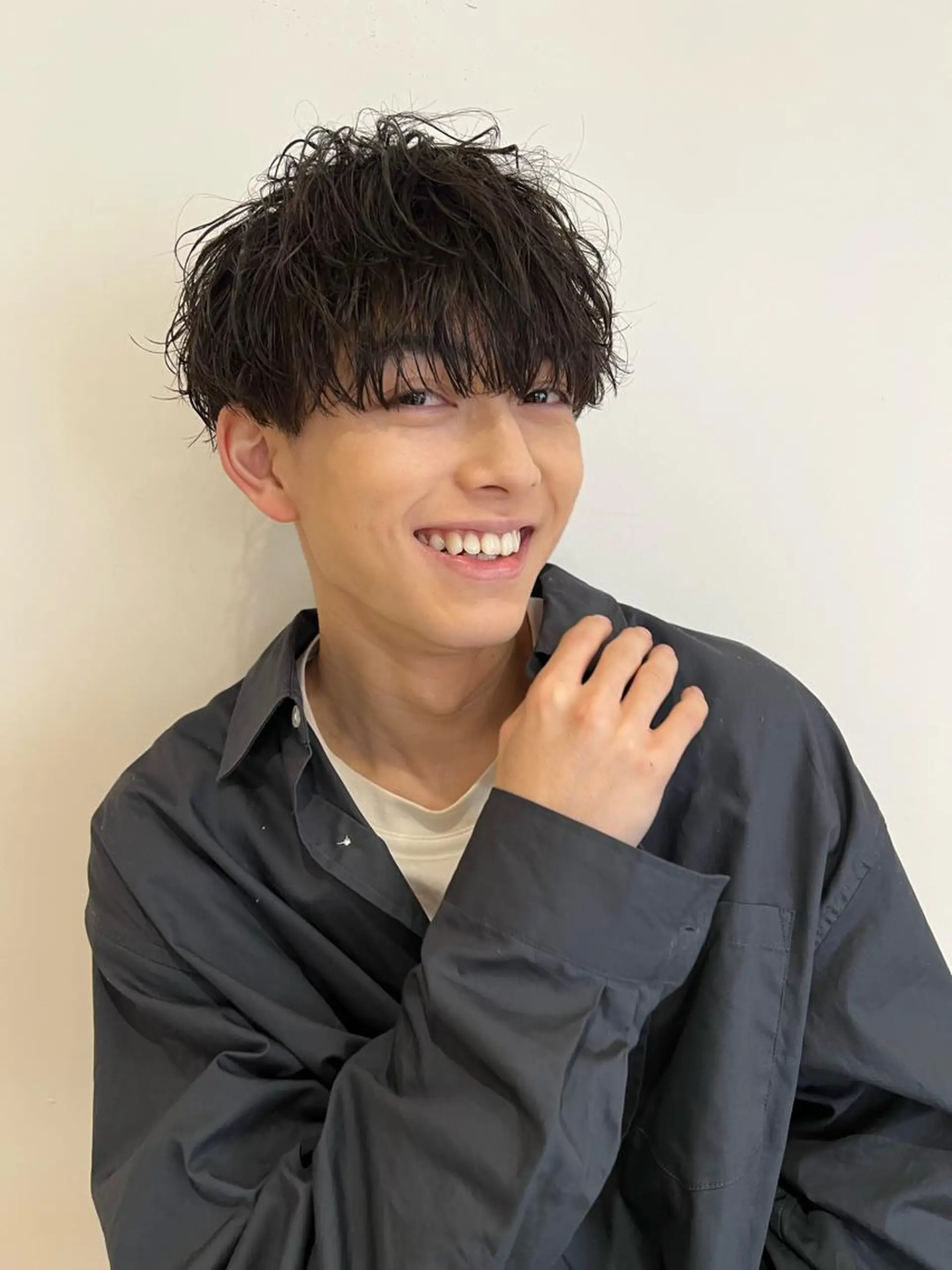 ショート パーマ メンズ メンズパーマ トリートメント おしゃれパーマ メンズ特化/みーまんのヘアスタイル