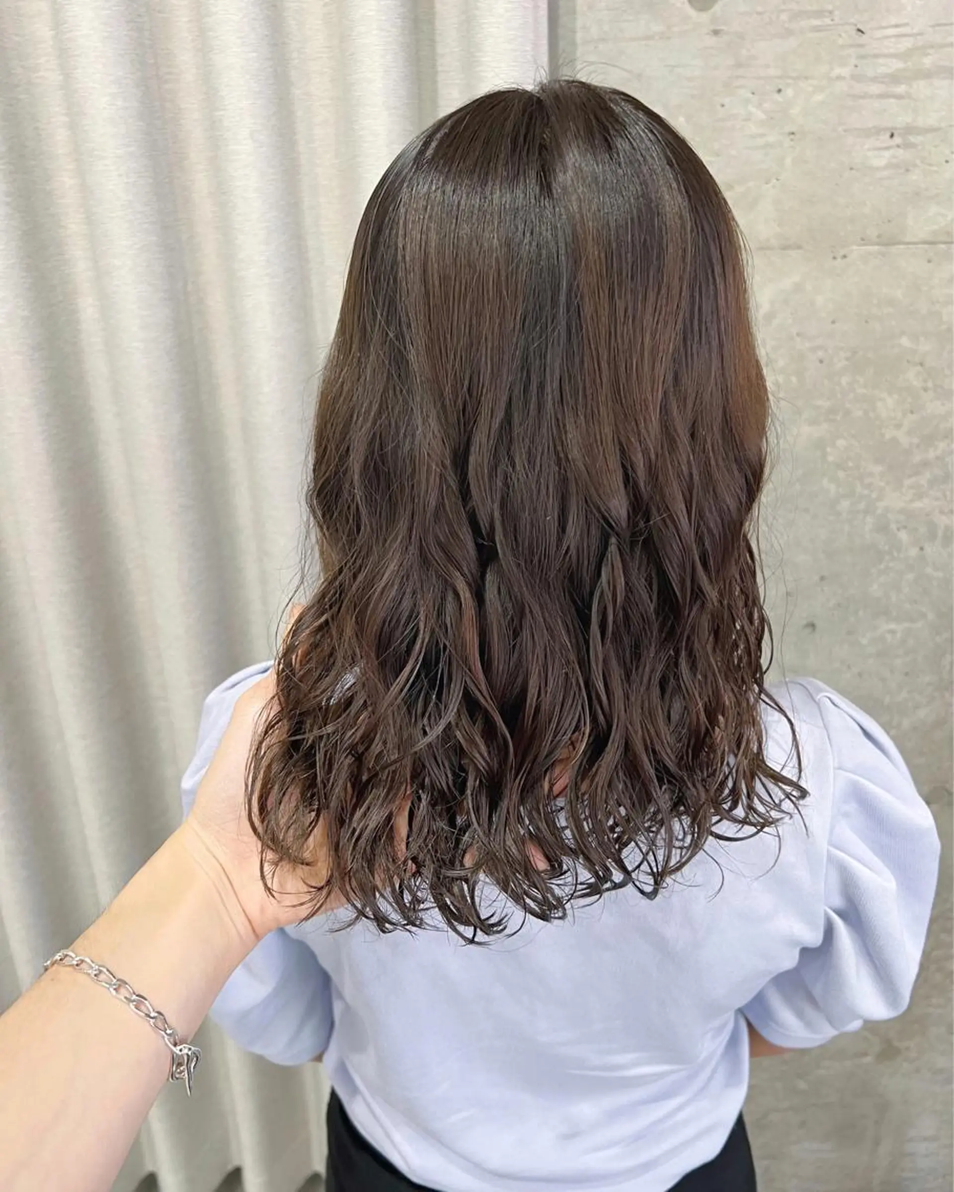 ミディアム パーマ ボブパーマコテ巻き風 パーマNo1深江秀平のヘアスタイル