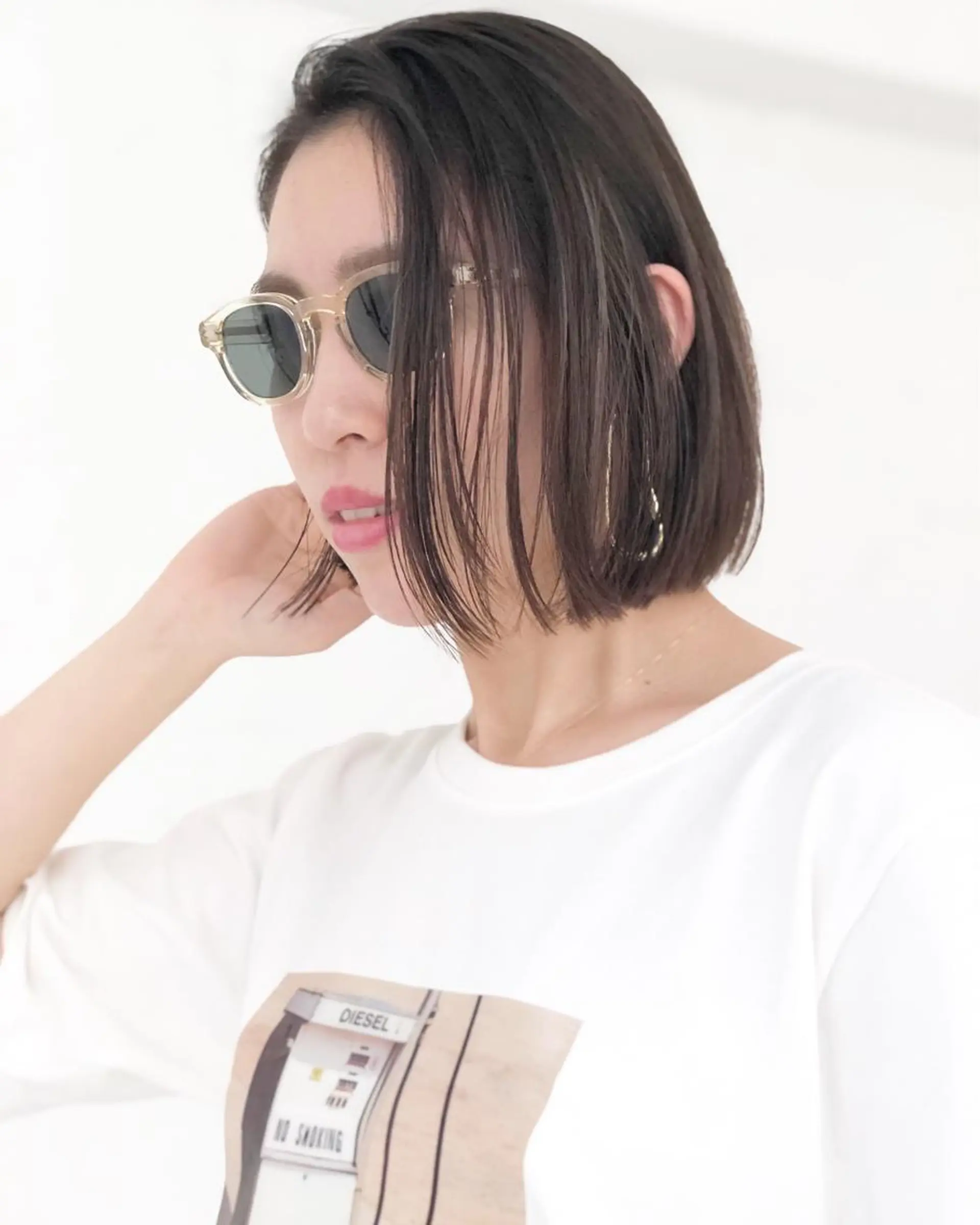 ショート カラー 丸みショート ベリーショート 黒髪 ブリーチ ケアブリーチ 韓国風×透明感カラー 髪質改善オタベシンヤのヘアスタイル