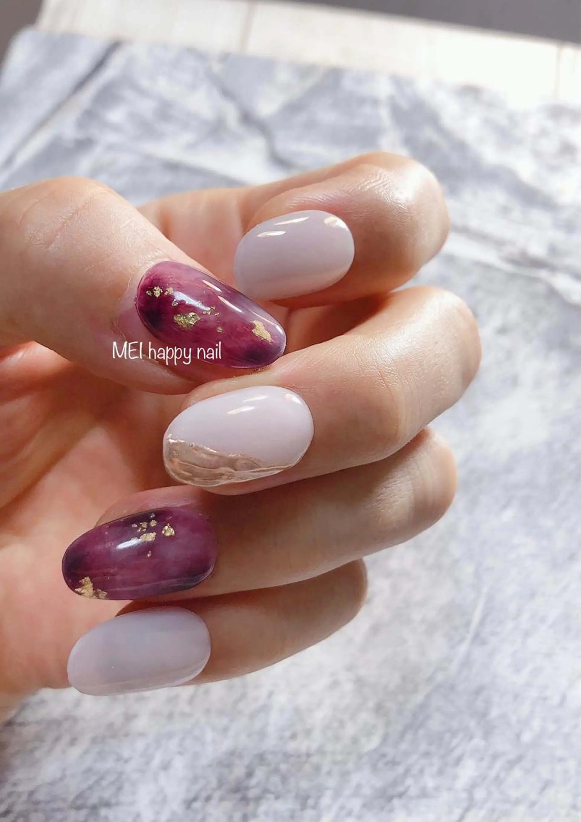 ネイル 北浦和 自爪育成ケアのネイルデザイン