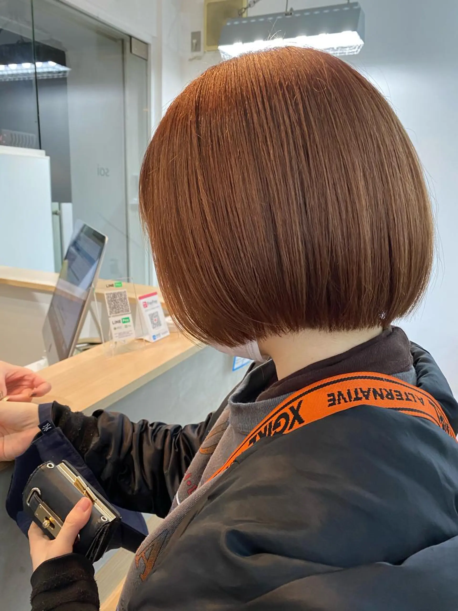 ショート ボブ 森貴裕/ベージュ/ パーマ/オリーブのヘアスタイル