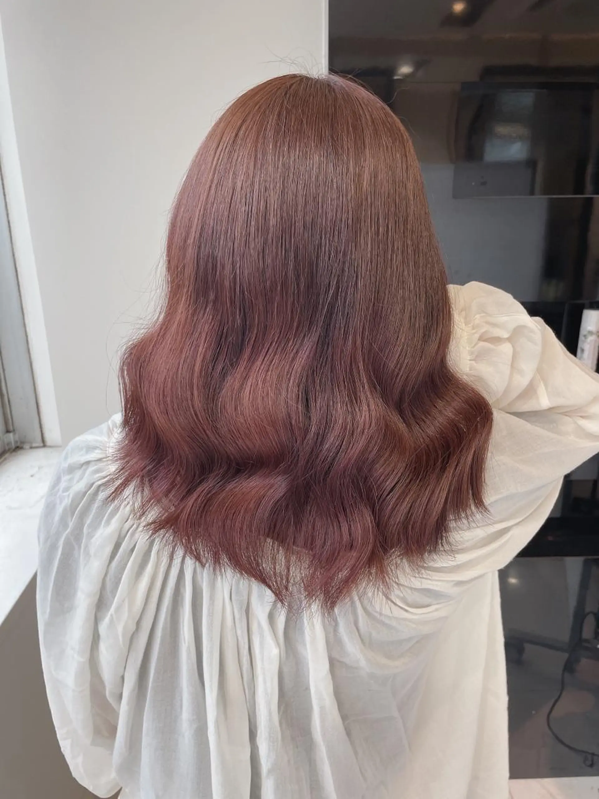 ミディアム カラー オレンジ ヘアカラー トリートメント ヘアセット 髪質改善カラー🦋 田村のヘアスタイル