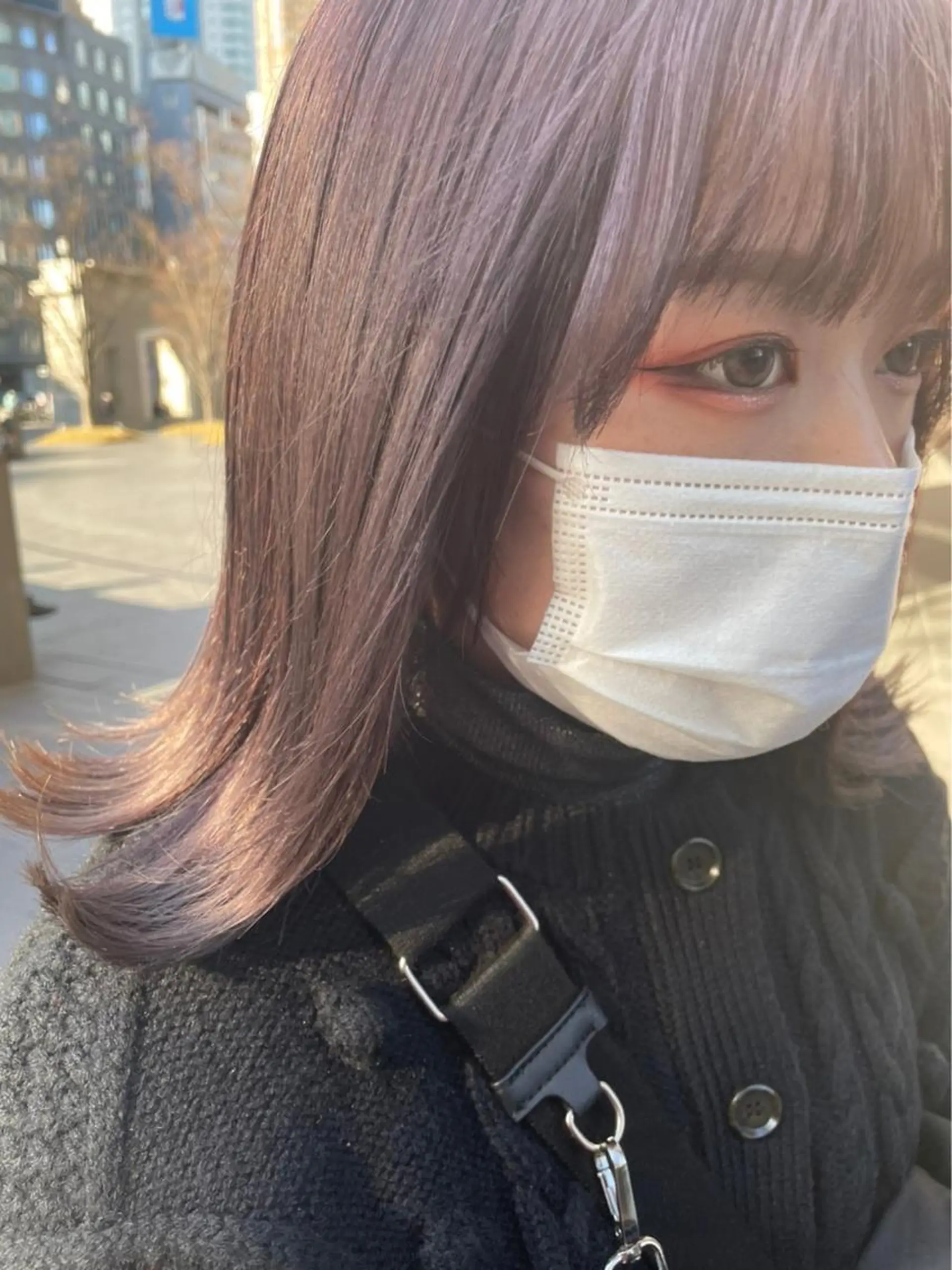 セミロング 透明感ニュアンス 柔らかstyle🤍のヘアスタイル