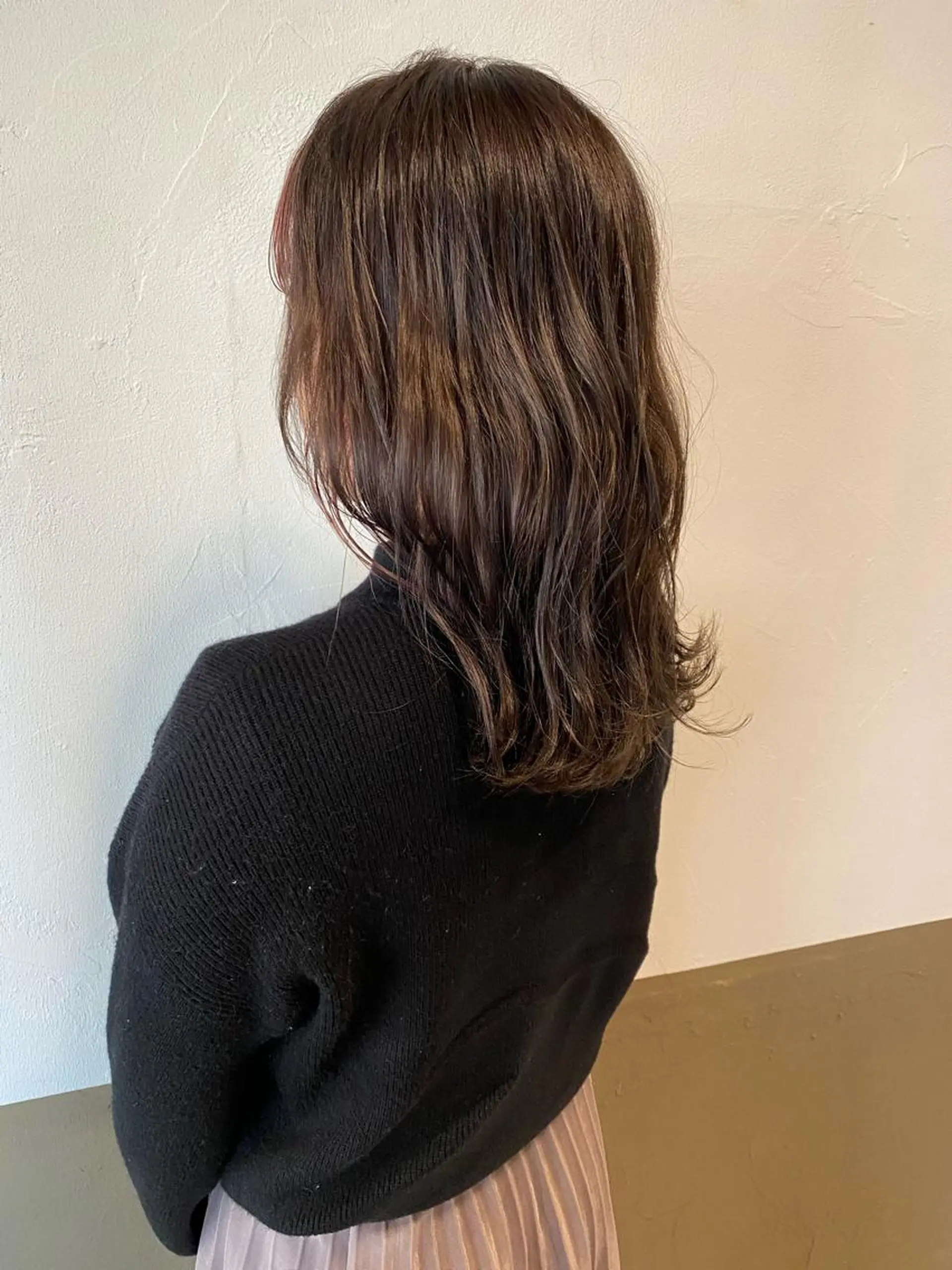 セミロング カラー 坂井田 浩樹のヘアスタイル