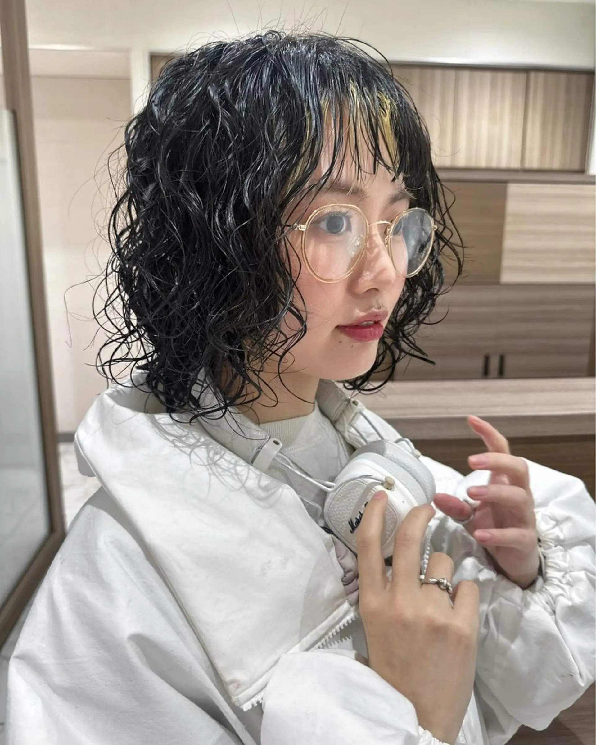 ミディアム パーマ ブリーチパーマ 🎀Rumiのヘアスタイル