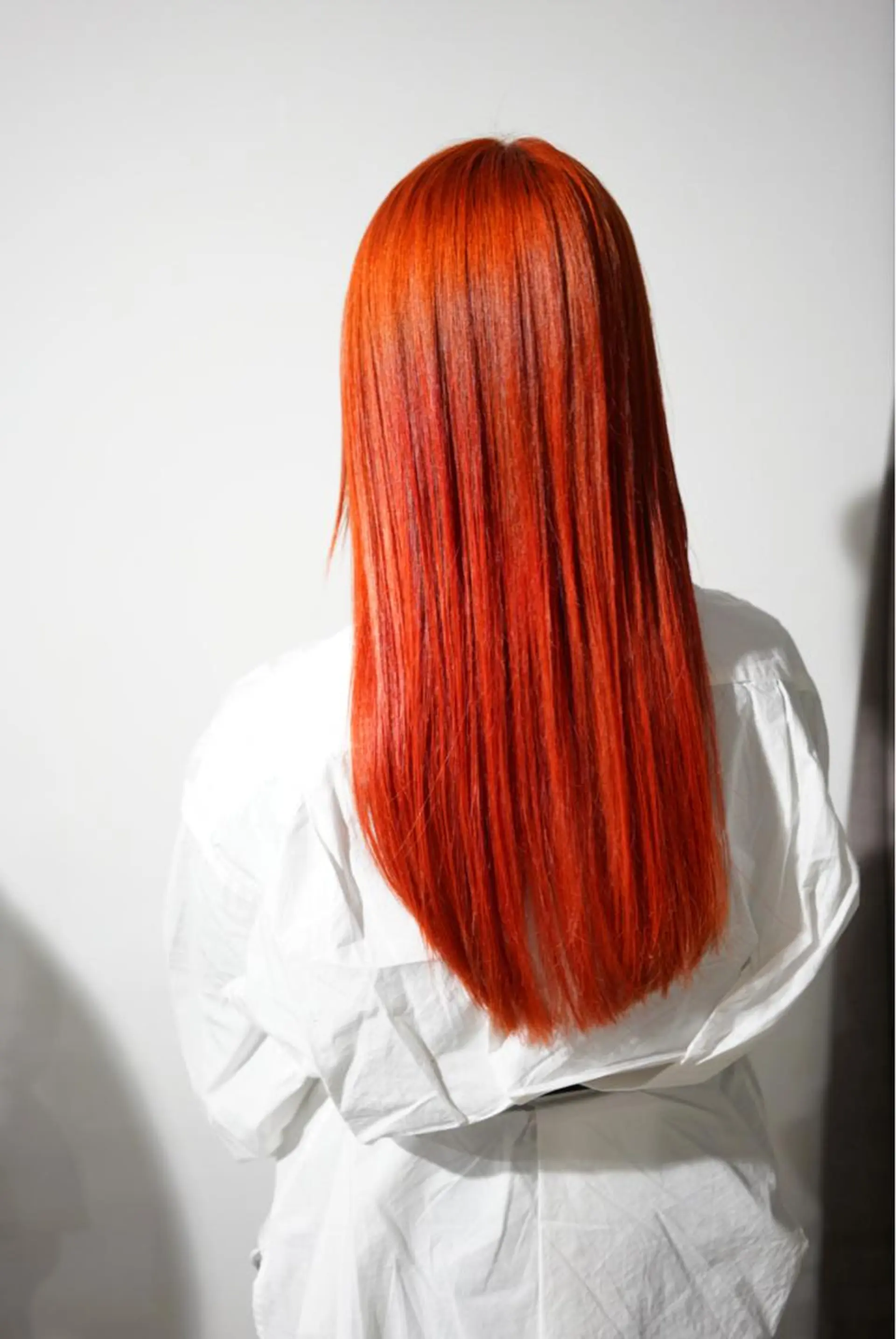 ロング カラー オレンジ トリートメント ヘアカラー トリートメント ハイトーン/レイヤー /ケアブリーチ石川治のヘアスタイル