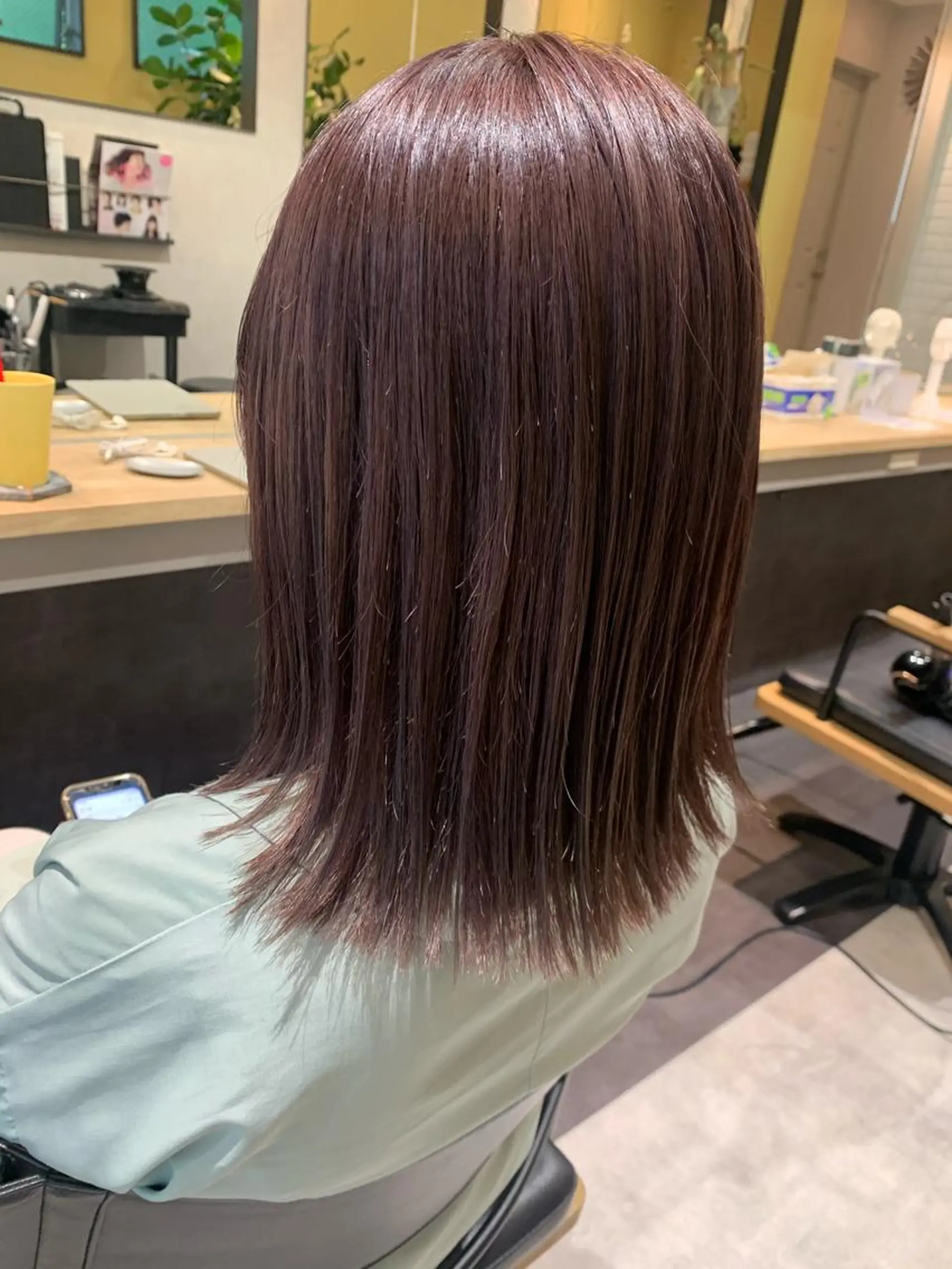 ミディアム カラー ベージュカラー ラベンダーカラー ラベンダーベージュ カット ヘアカラー トリートメント hub hair レイヤー/透明感のヘアスタイル