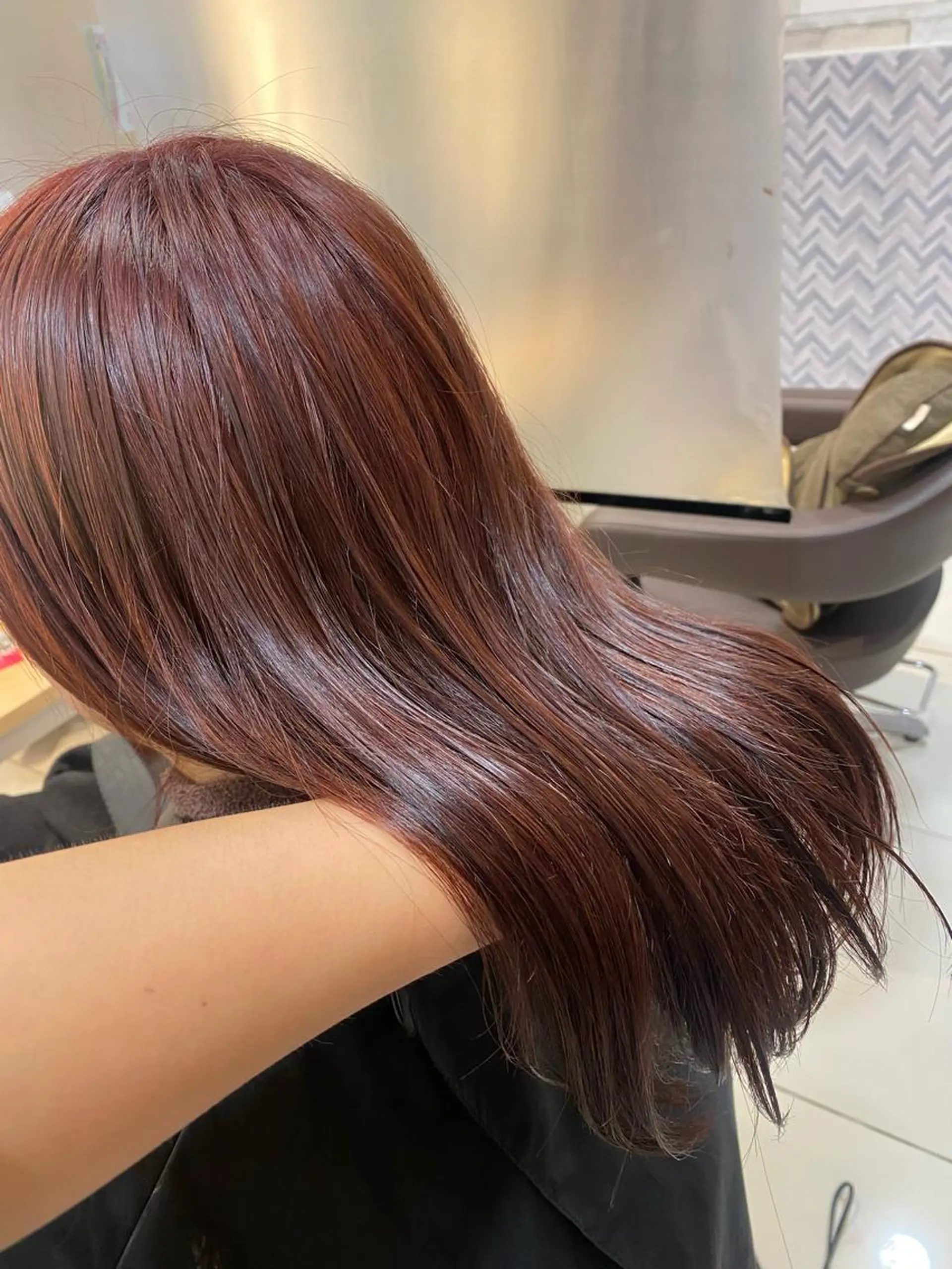 セミロング カラー ブリーチ ダブルカラー ブリーチなしカラー ピンクカラー ヘアカラー トリートメント 波巻き/メンズ/ ショート/☆いとみなのヘアスタイル