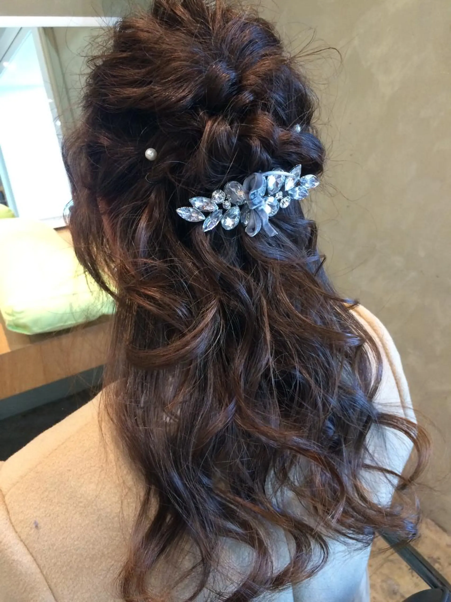 ミディアム セミロング ロング パーマ ヘアアレンジ ハーフアップ 今泉 直裕ショートボブの匠のヘアスタイル