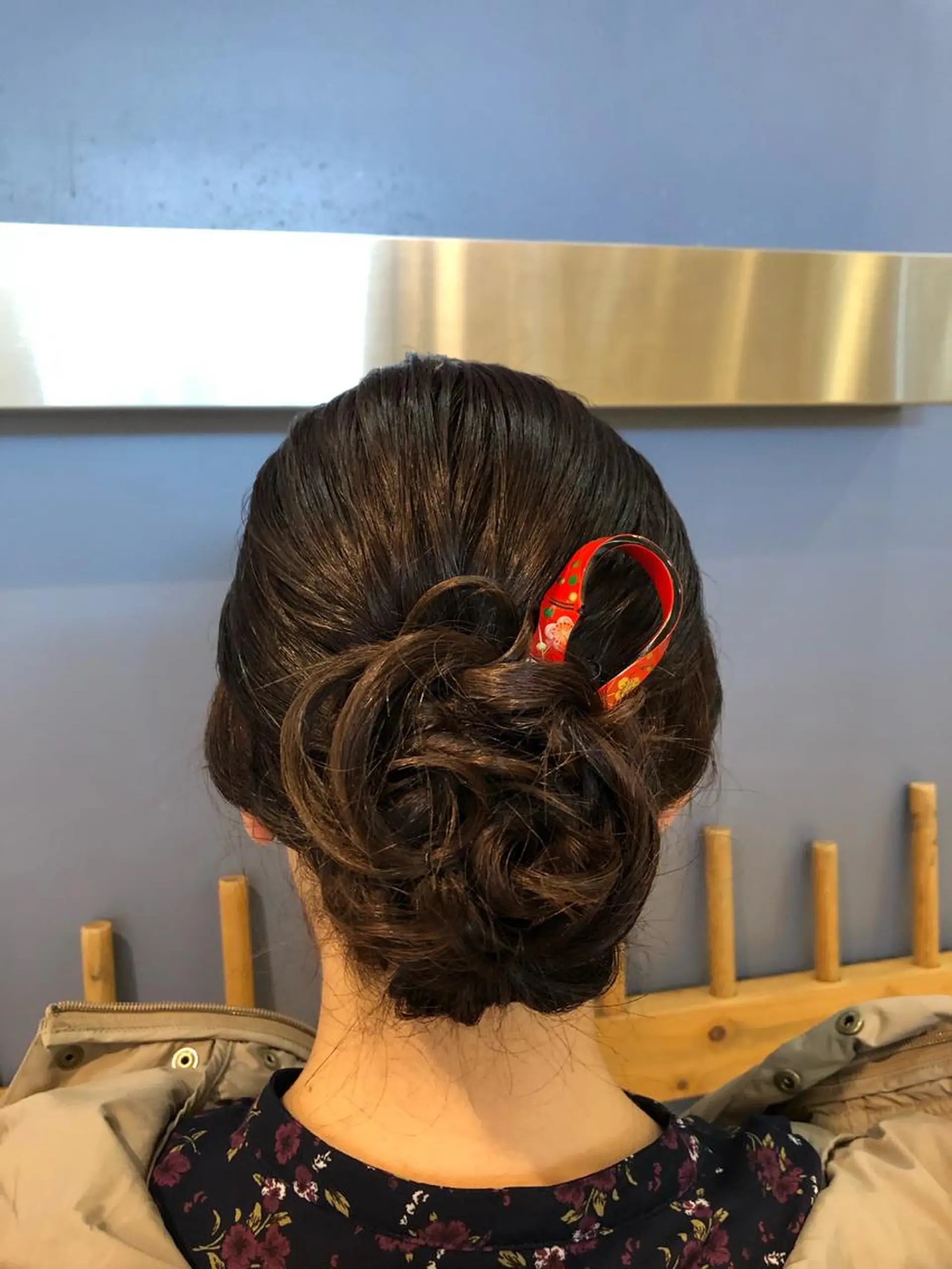 セミロング ヘアアレンジ 着物ヘア 小宮 真理奈のヘアスタイル