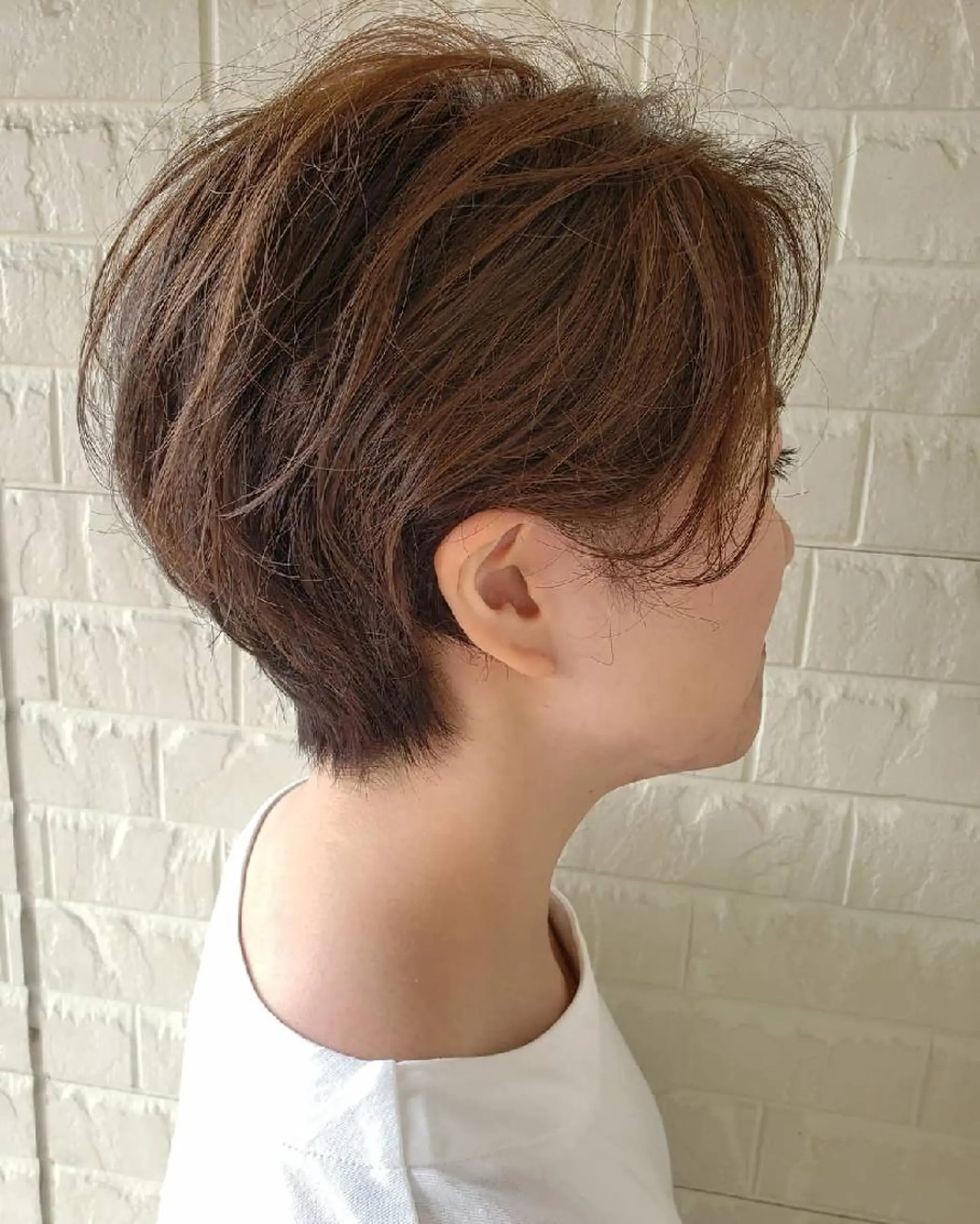 ショート パーマ 清水 沙織のヘアスタイル