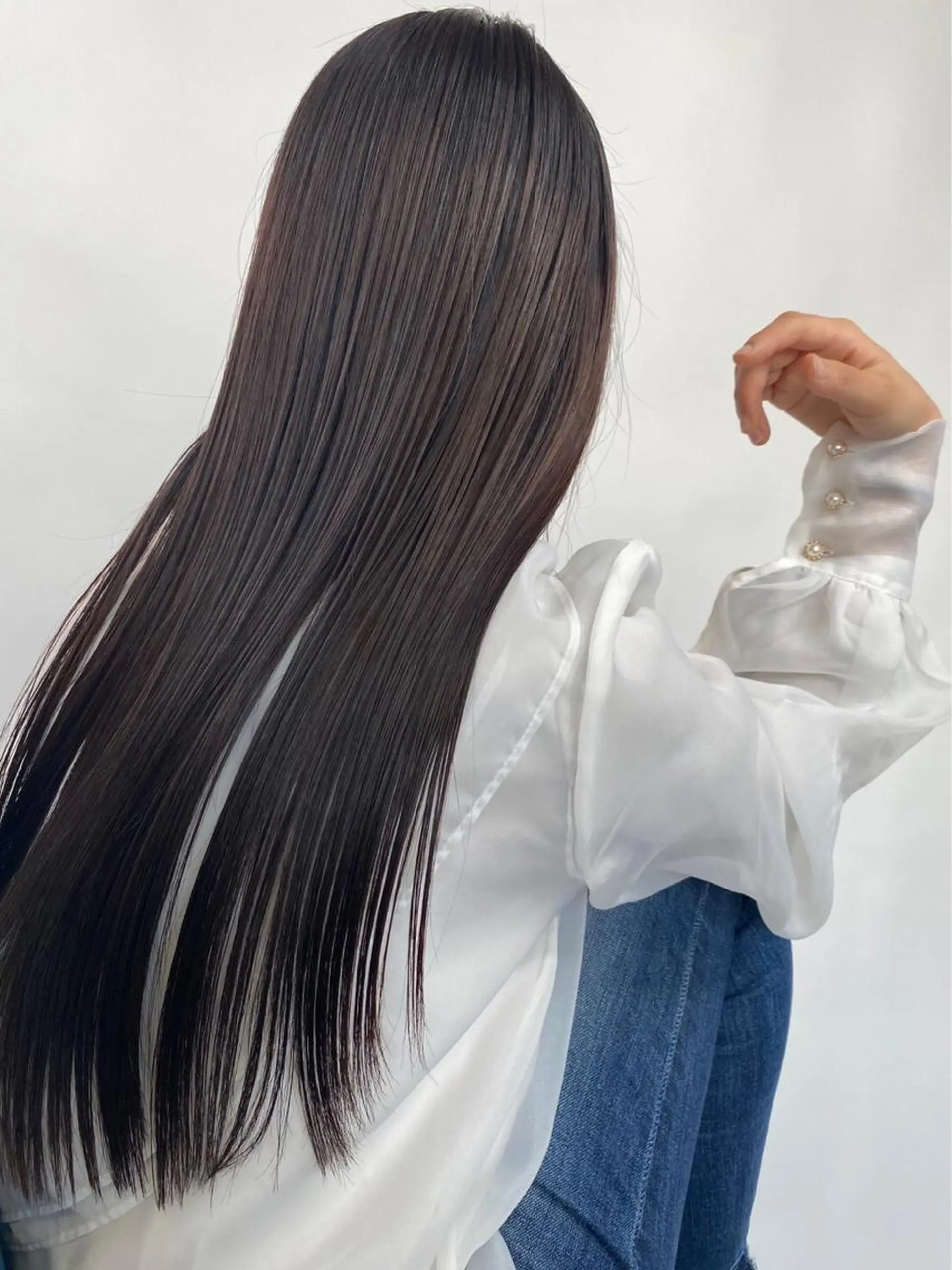 ロング 縮毛矯正 袴田 伊代のヘアスタイル