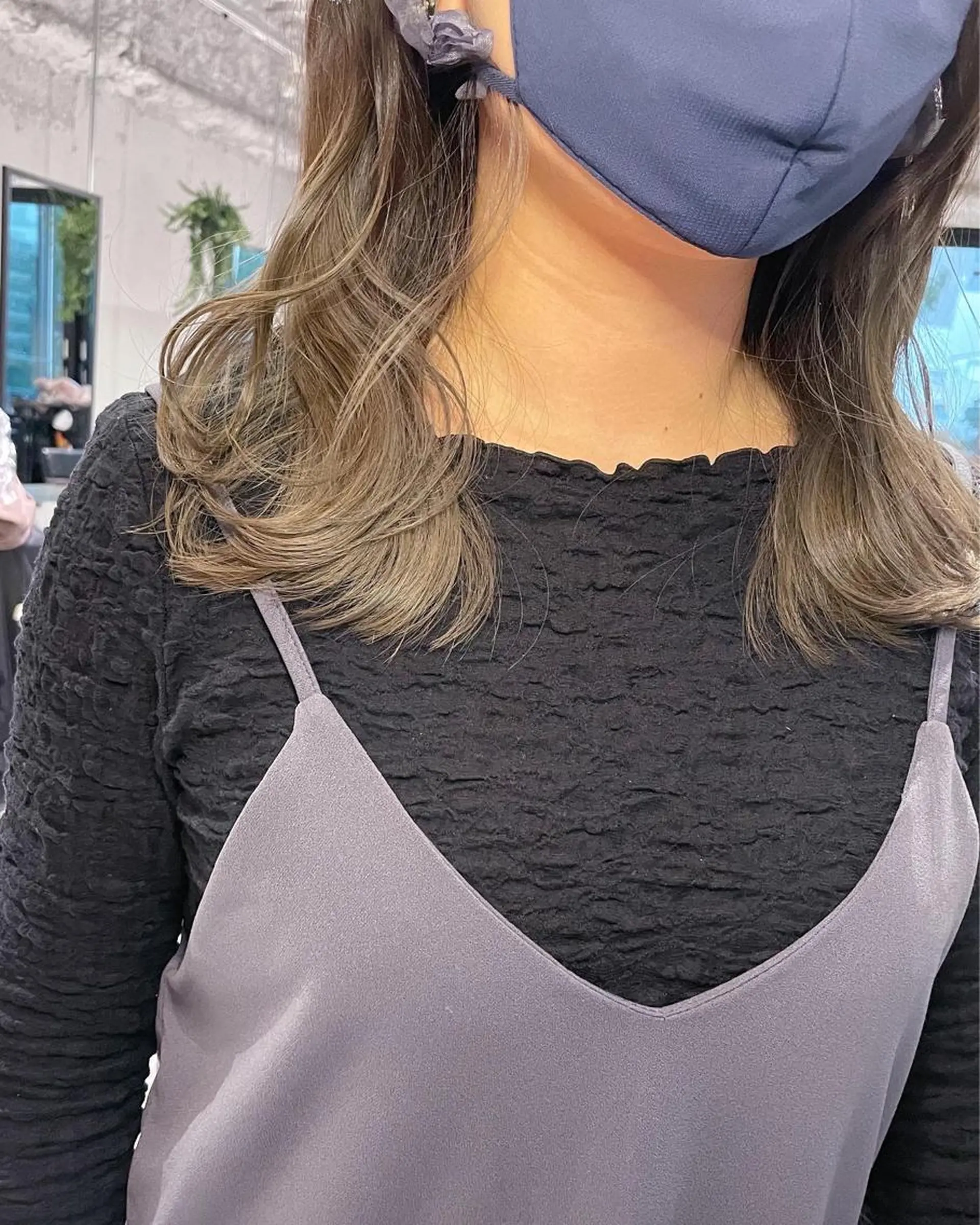 ミディアム 美髪矯正/艶カラー ボブ/栄/鐘ヶ江純也のヘアスタイル