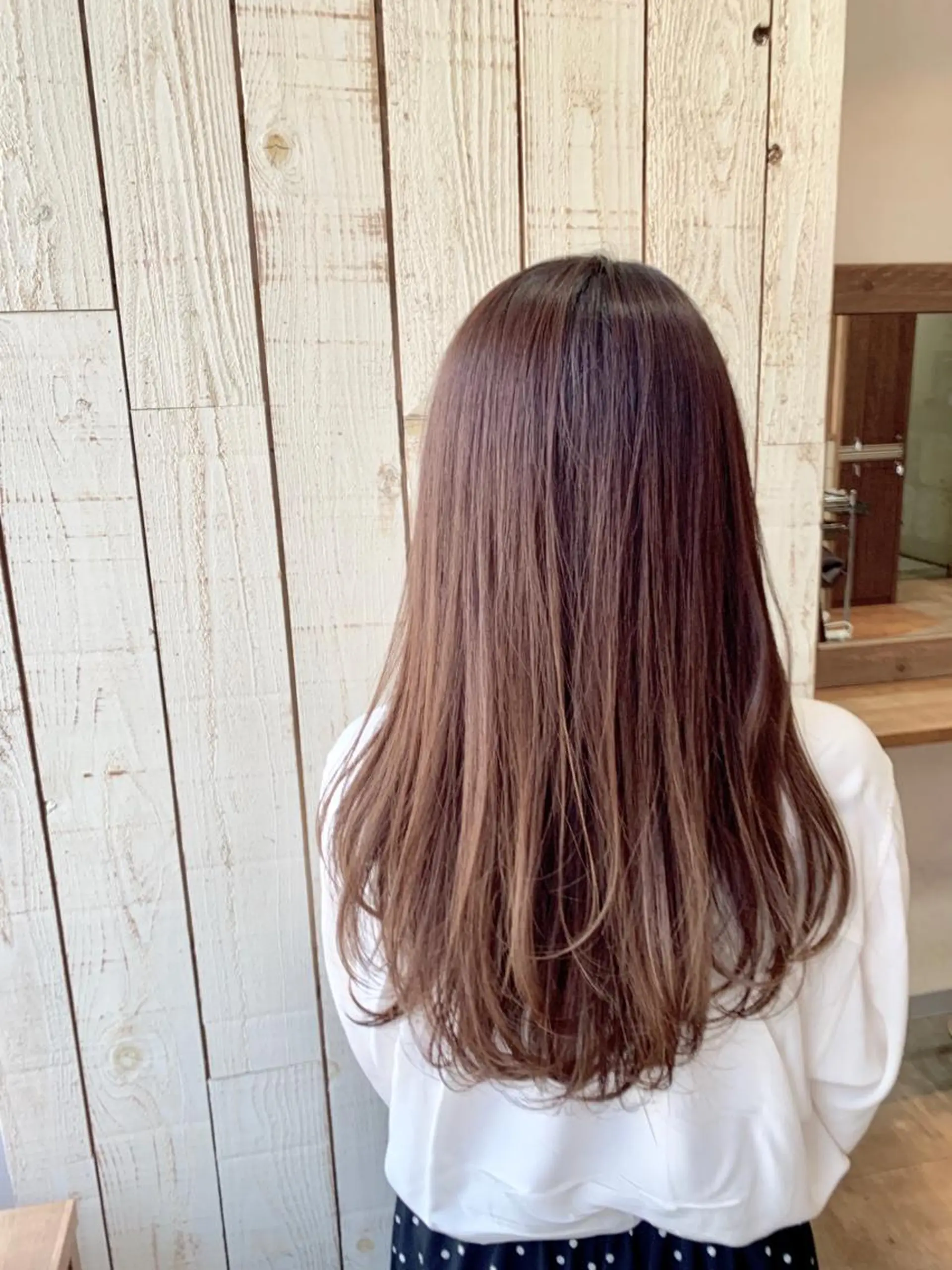 ロング カット ヘアカラー トリートメント 透明感/ 美髪矯正/田中恭のヘアスタイル