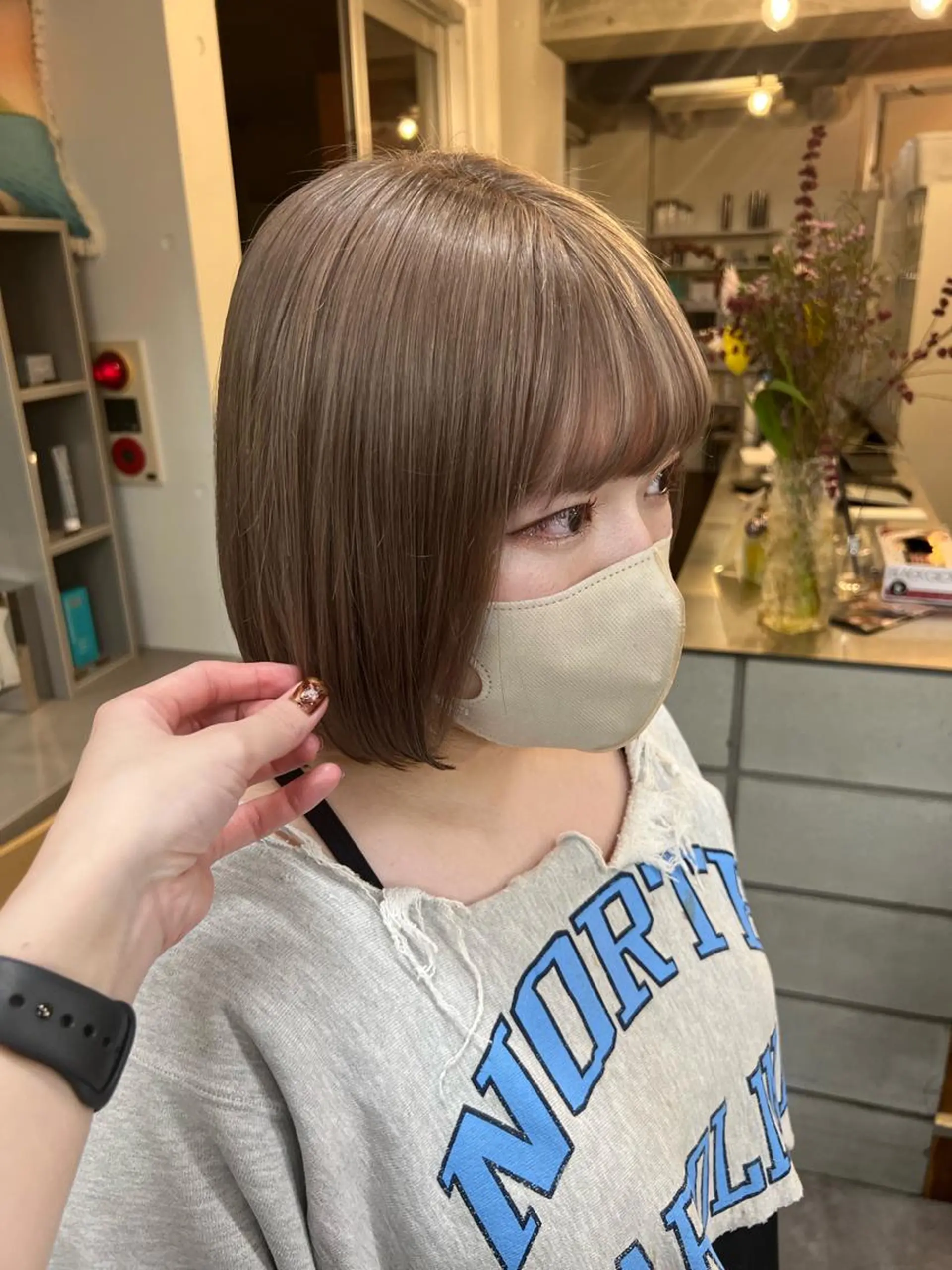 ショート カラー パーマ ヘアアレンジ メンズ キッズ ネイル マツエク・マツパ アイブロウ メンズブリーチ メンズハイトーン ベージュカラー ブリーチ ハイトーンカラー カット ヘアカラー ショートヘア原宿 fifth コシのヘアスタイル