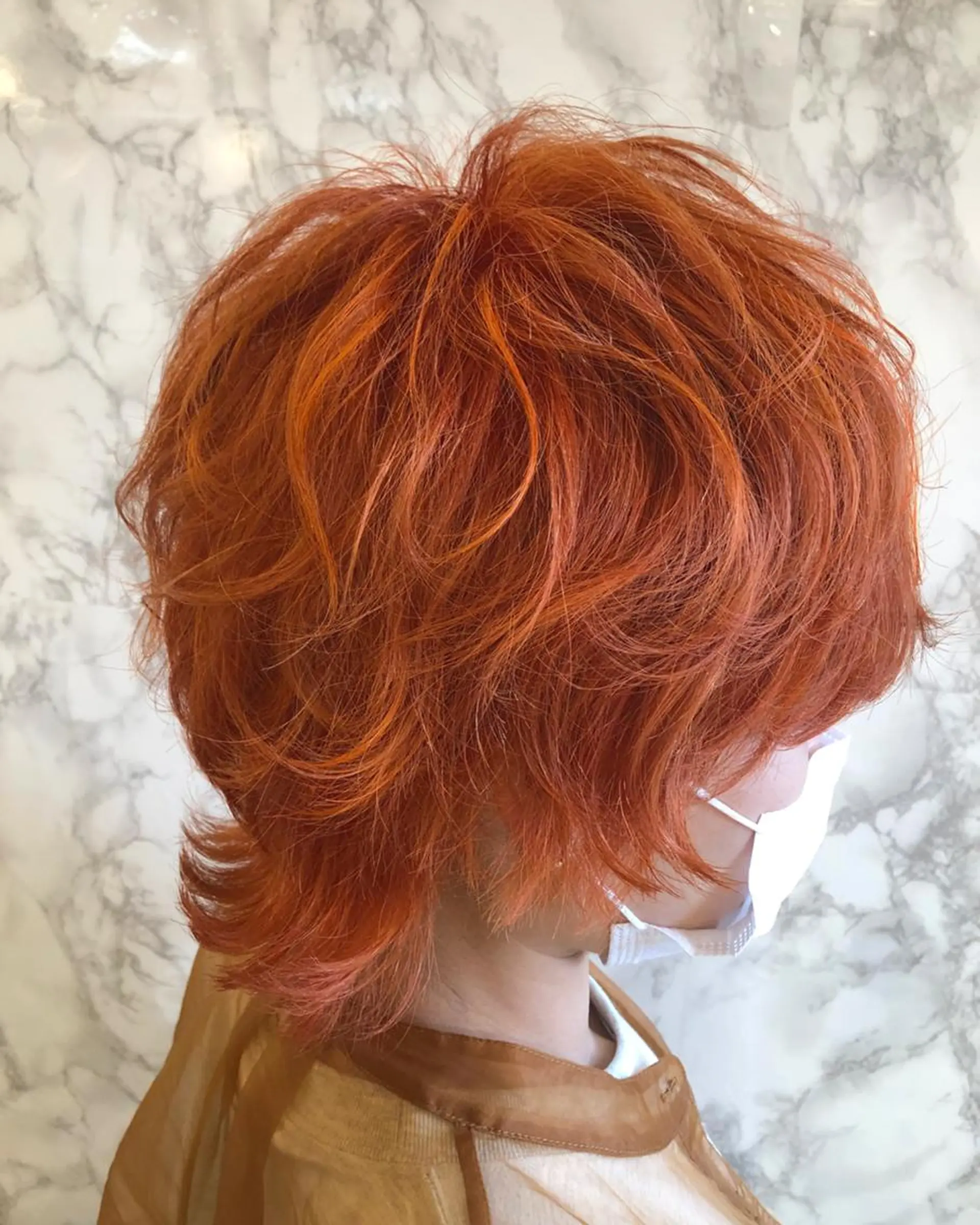 ショート カラー ハイライトカラー オレンジ ハイライト 🟦西荻窪メンズ特化 美容師🟦Yu-Jiのヘアスタイル