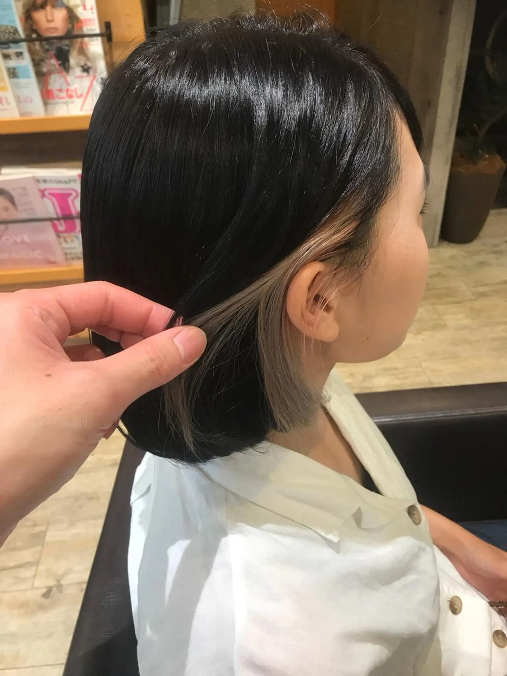 ミディアム カラー パーマ ヘアアレンジ メンズ キッズ ネイル マツエク・マツパ メンズブリーチ メンズインナーカラー ブリーチ インナーカラー ヘアカラー トリートメント EnBlesS西宮 マンツーマン神道有基のヘアスタイル