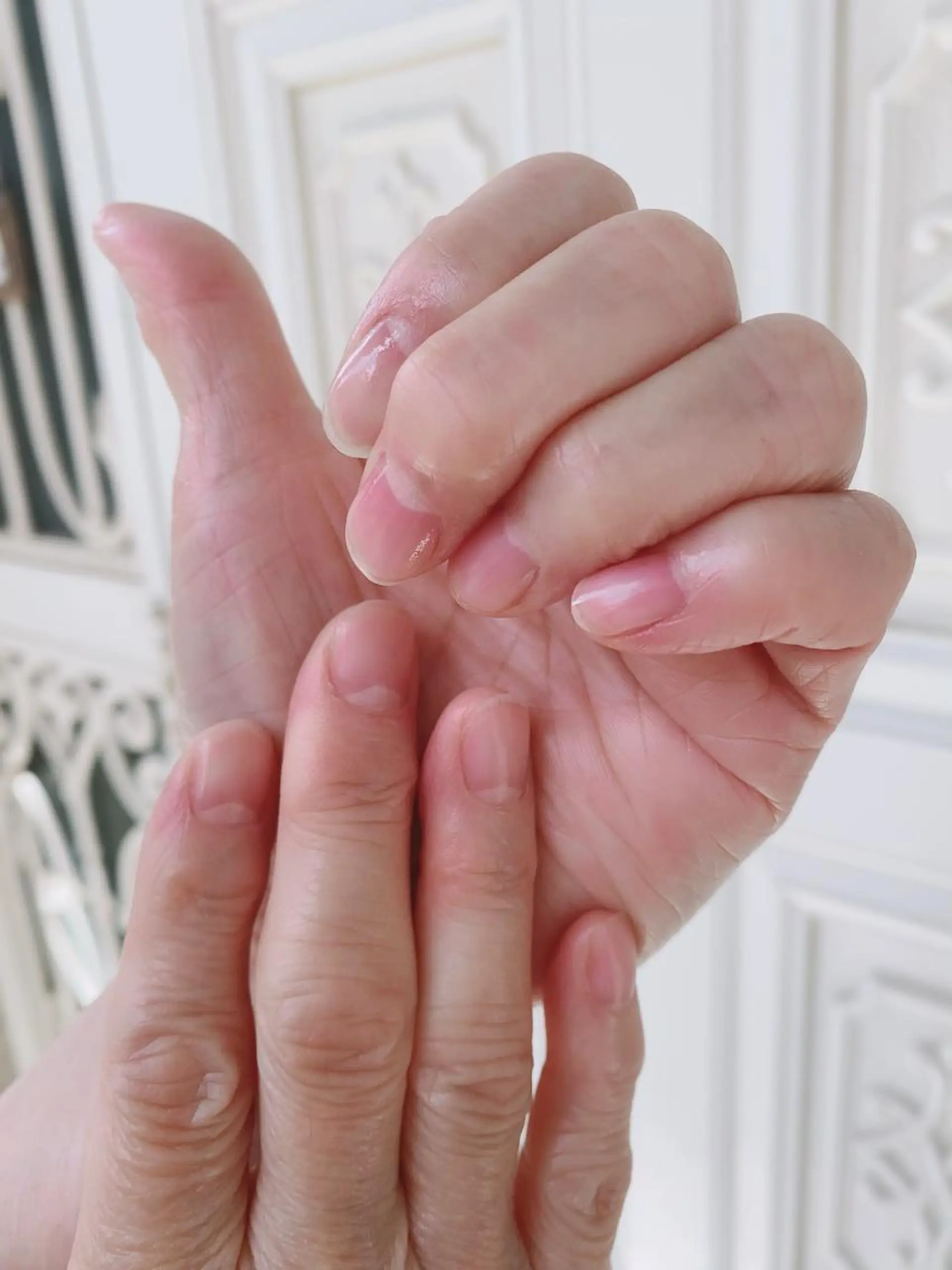 ネイル ハンドケア マジョリカ ブルーのネイルデザイン