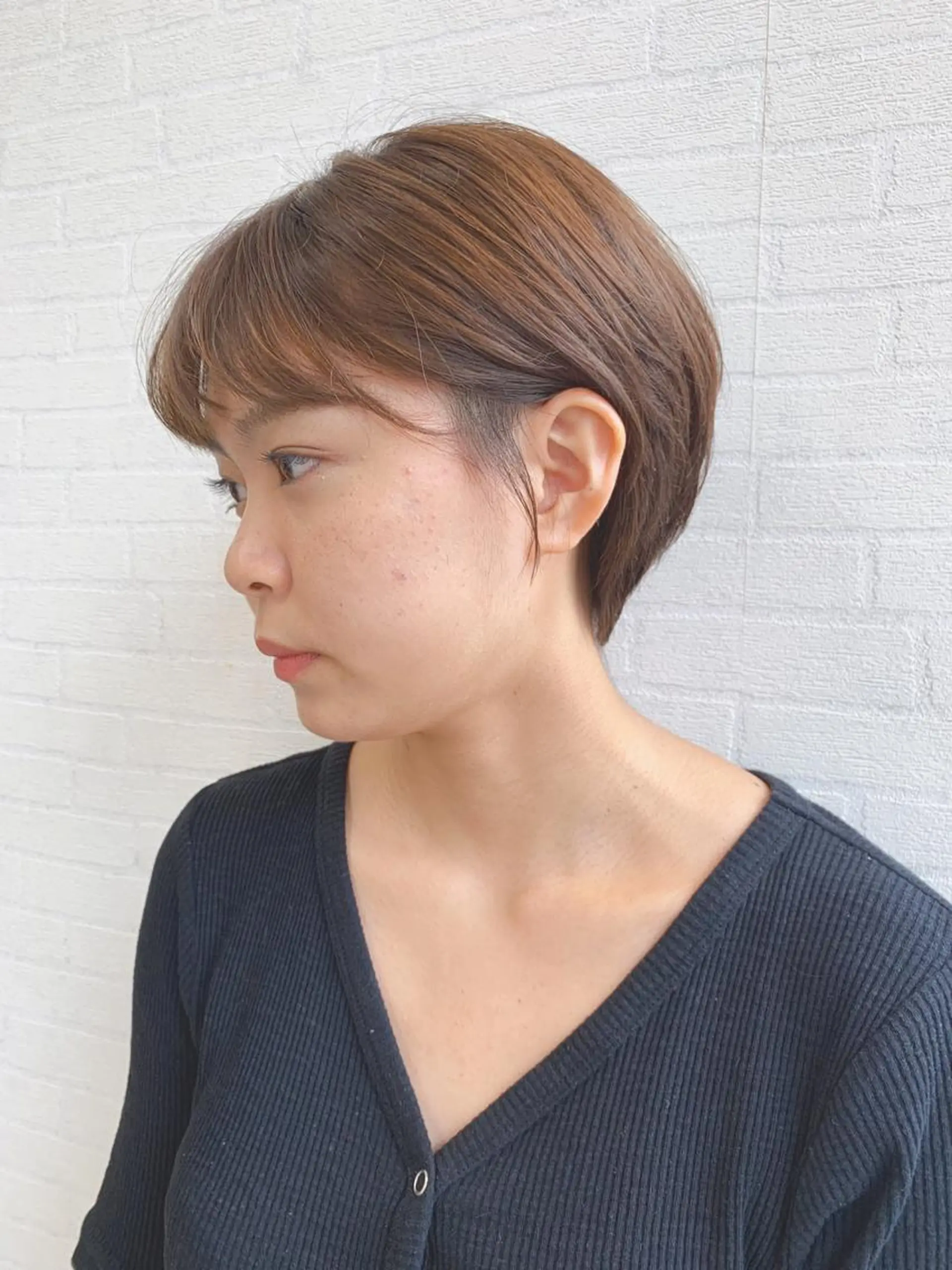 ショート カラー 切りっぱなしボブ ショートボブ ハンサムショート 丸みショート ボブ カット ヘアカラー トリートメント 初めてのショート お任せください✂️のヘアスタイル