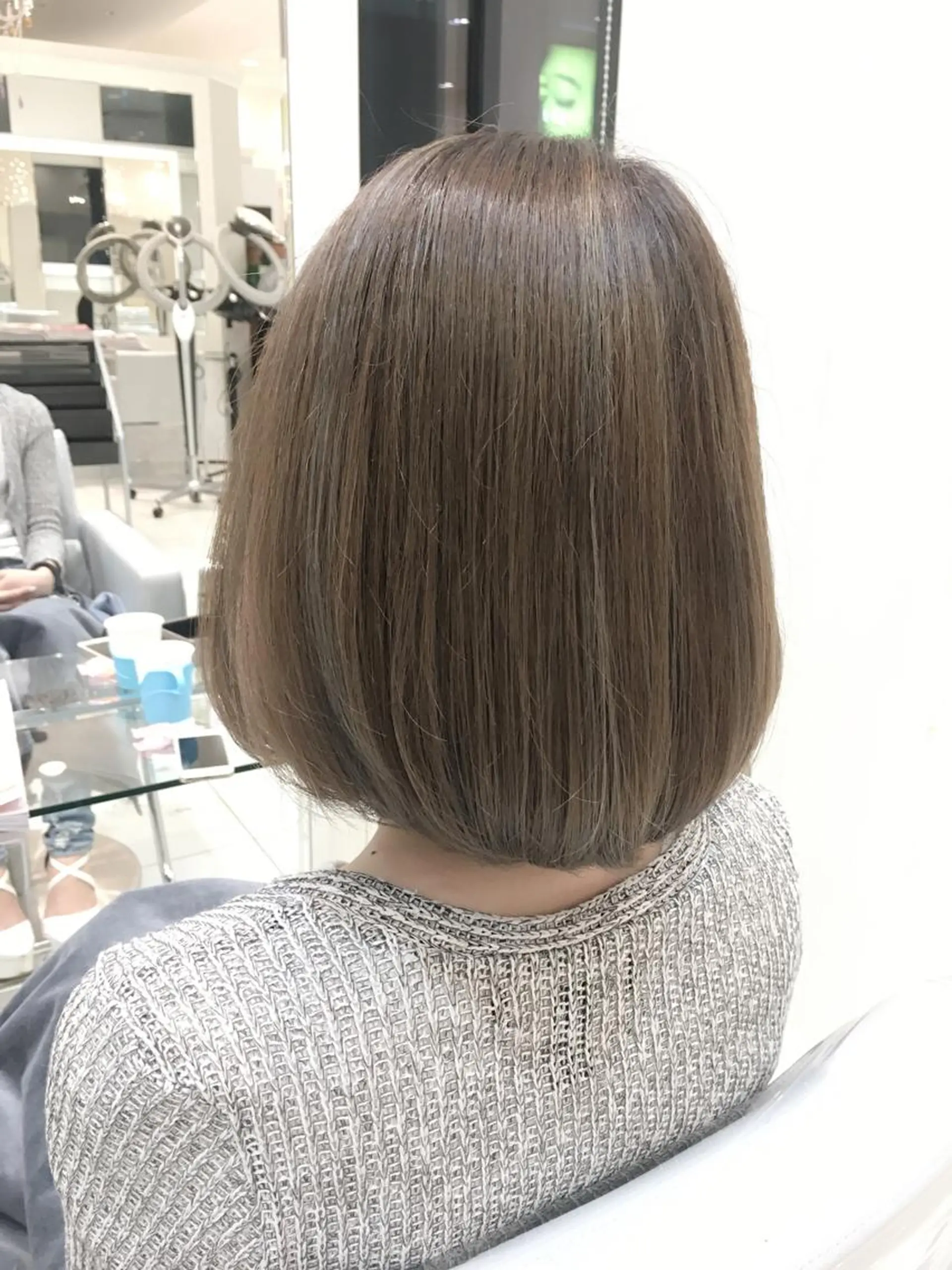 ショート カラー グレージュ ハイライトカラー ハイライト カット トリートメント 縮毛矯正/髪質改善 /ブリーチ/東陽町✨のヘアスタイル