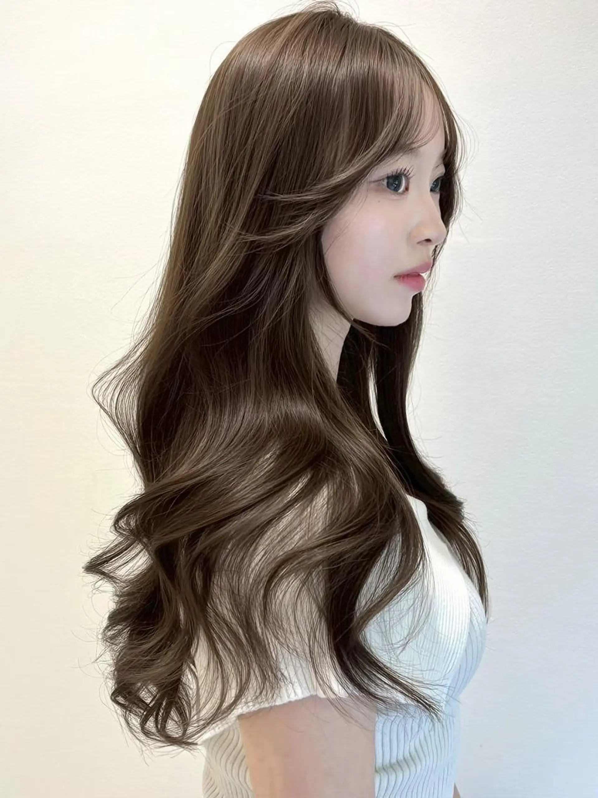 カラー 韓国風スタイル🪽 暗髪ヘア🪽のヘアスタイル