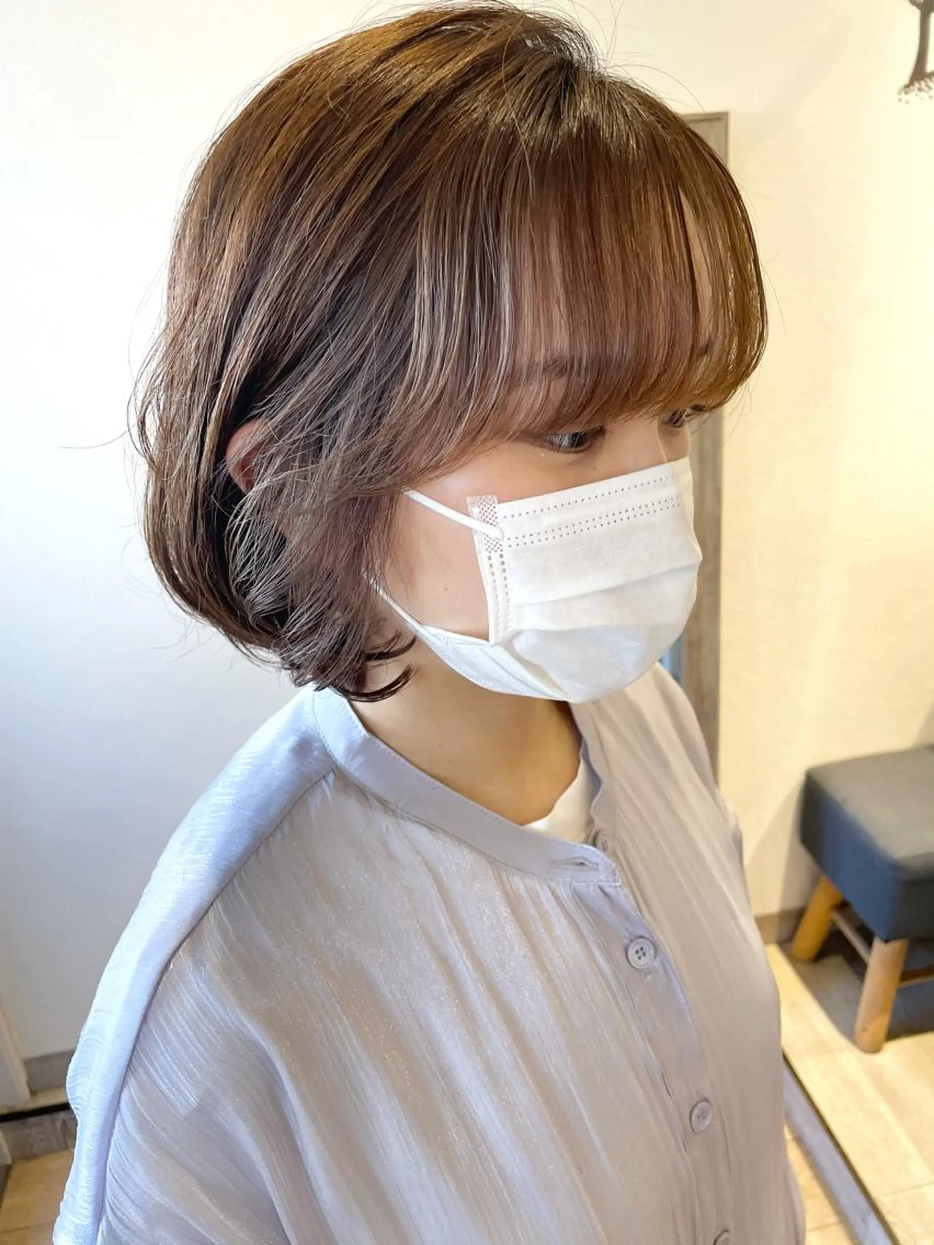 ショート カラー 🩰オリーブ/ ベージュ松本咲花🩰のヘアスタイル