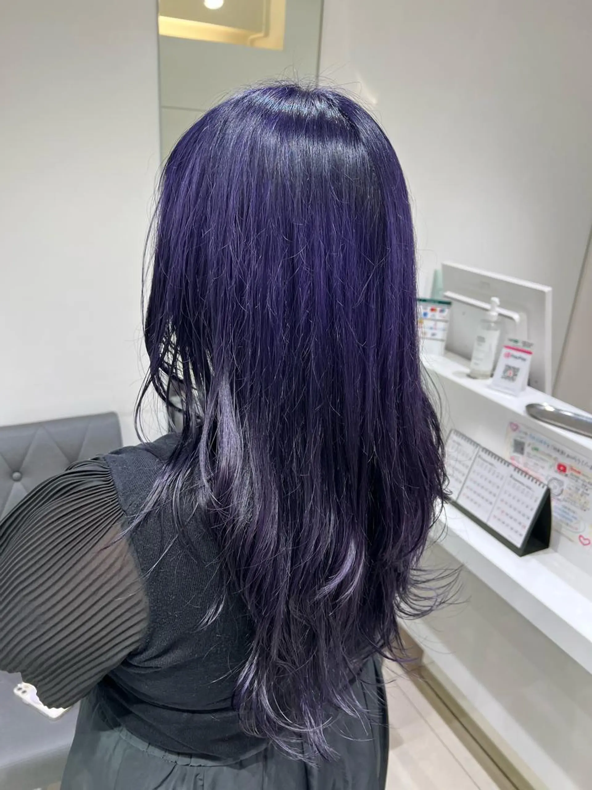 ロング カラー ブリーチ イルミナカラー ラベンダーカラー ヘアカラー トリートメント 【暖色カラー特化】 中山由梨のヘアスタイル