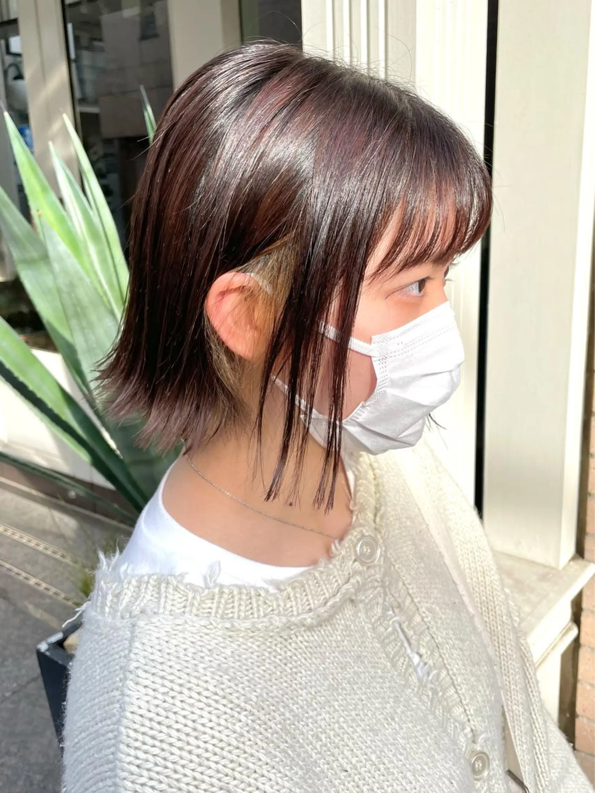 ショート カラー ベージュカラー 透明感カラー ハイライトカラー ボブ ハイライト 銀座No.1髪質改善 縮毛矯正/本木のヘアスタイル