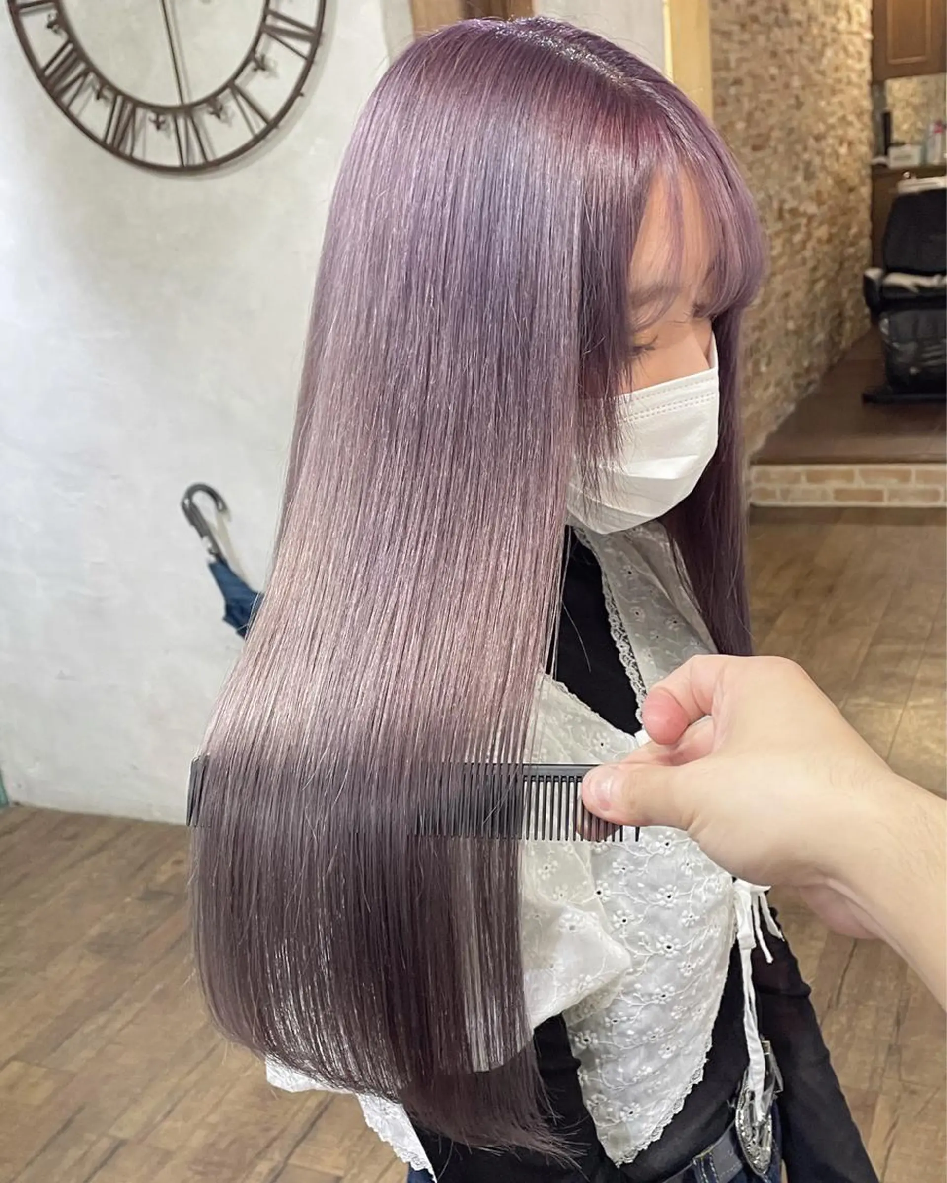 セミロング カラー ヘアカラー トリートメント 遠藤 拓馬のヘアスタイル