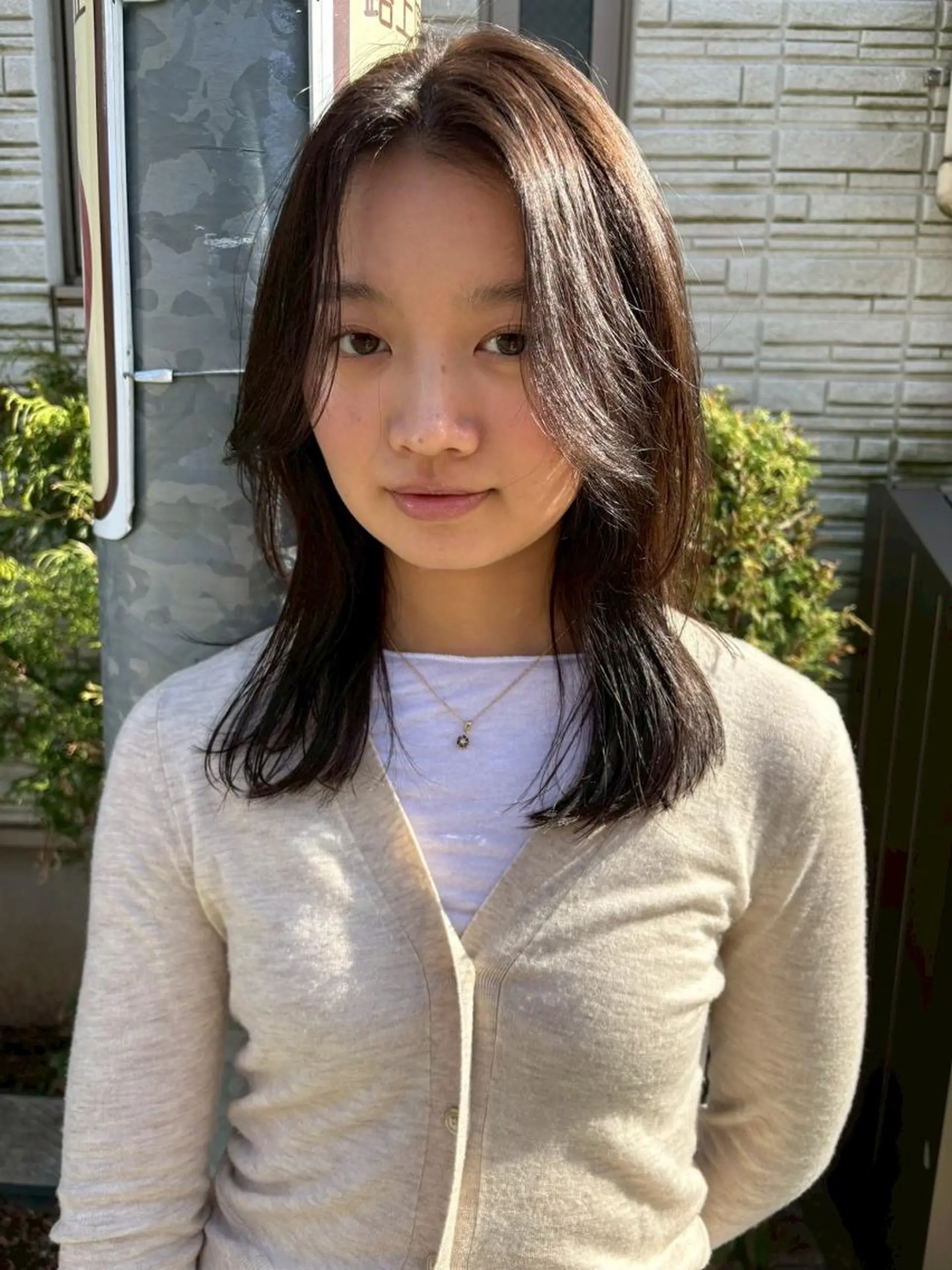 ミディアム カラー パーマ ショートボブ ミディアムパーマ アディクシーカラー ブリーチ ケアブリーチ カット ヘアカラー CEINE loqのヘアスタイル