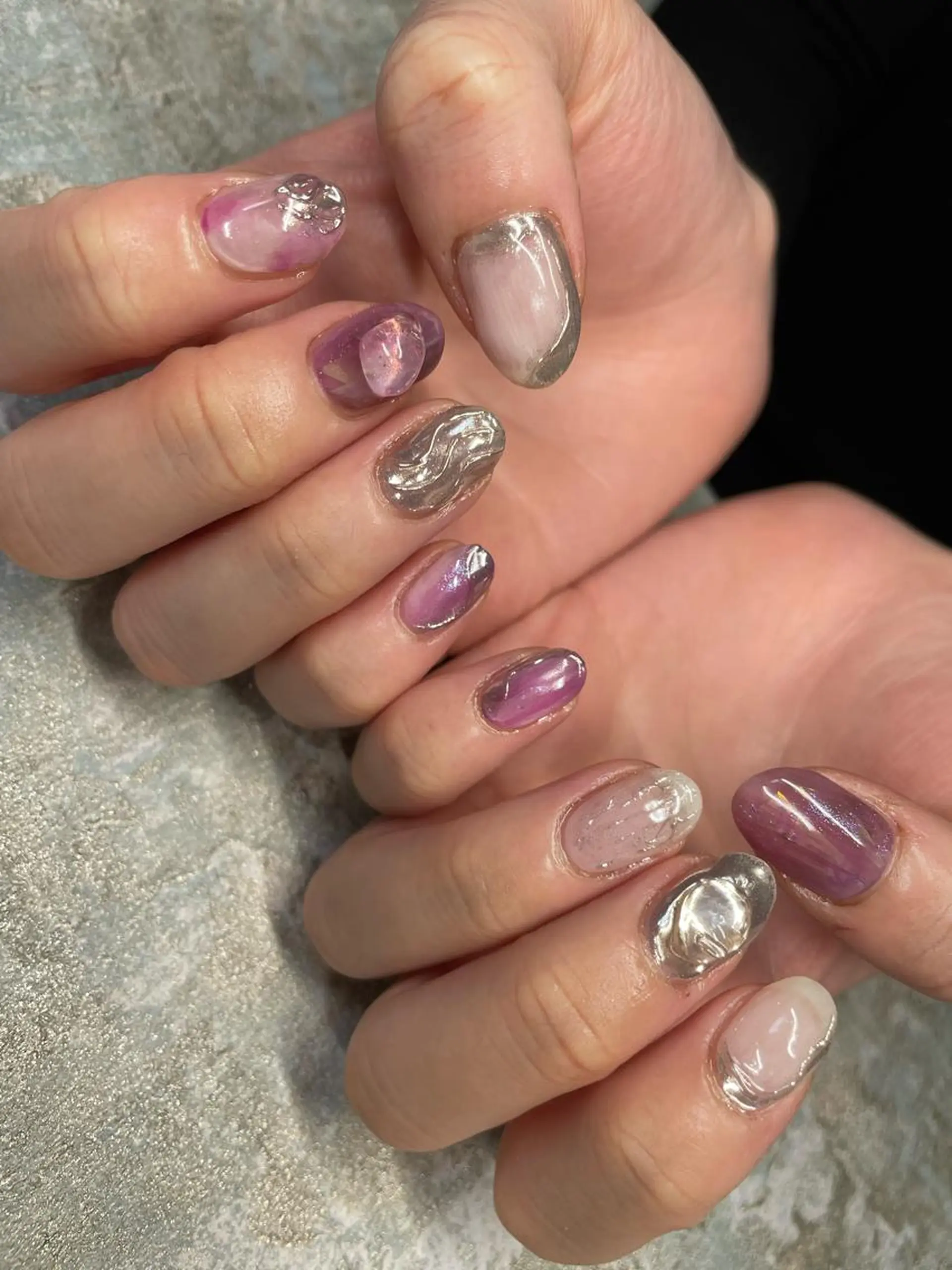 ロング カラー ヘアアレンジ キッズ ネイル マツエク・マツパ 福田 加奈のネイルデザイン