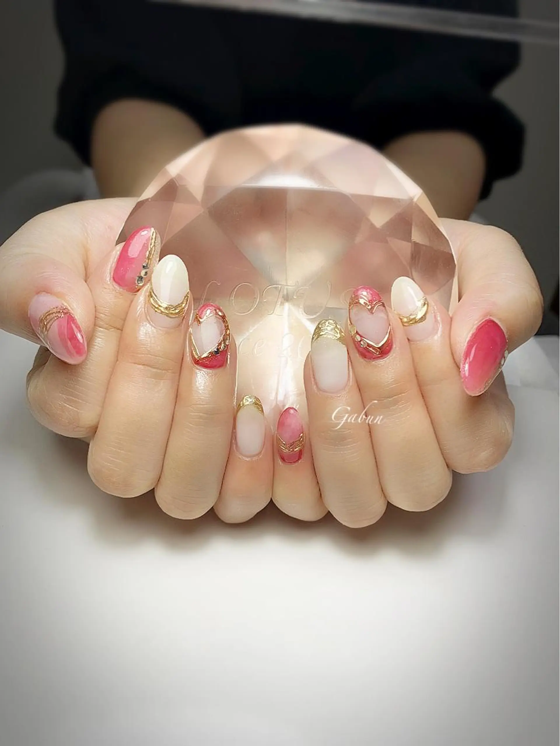ネイル ハート ニュアンスネイル ハンドネイル ハンドケア LOTUS ネイルサロンのネイルデザイン