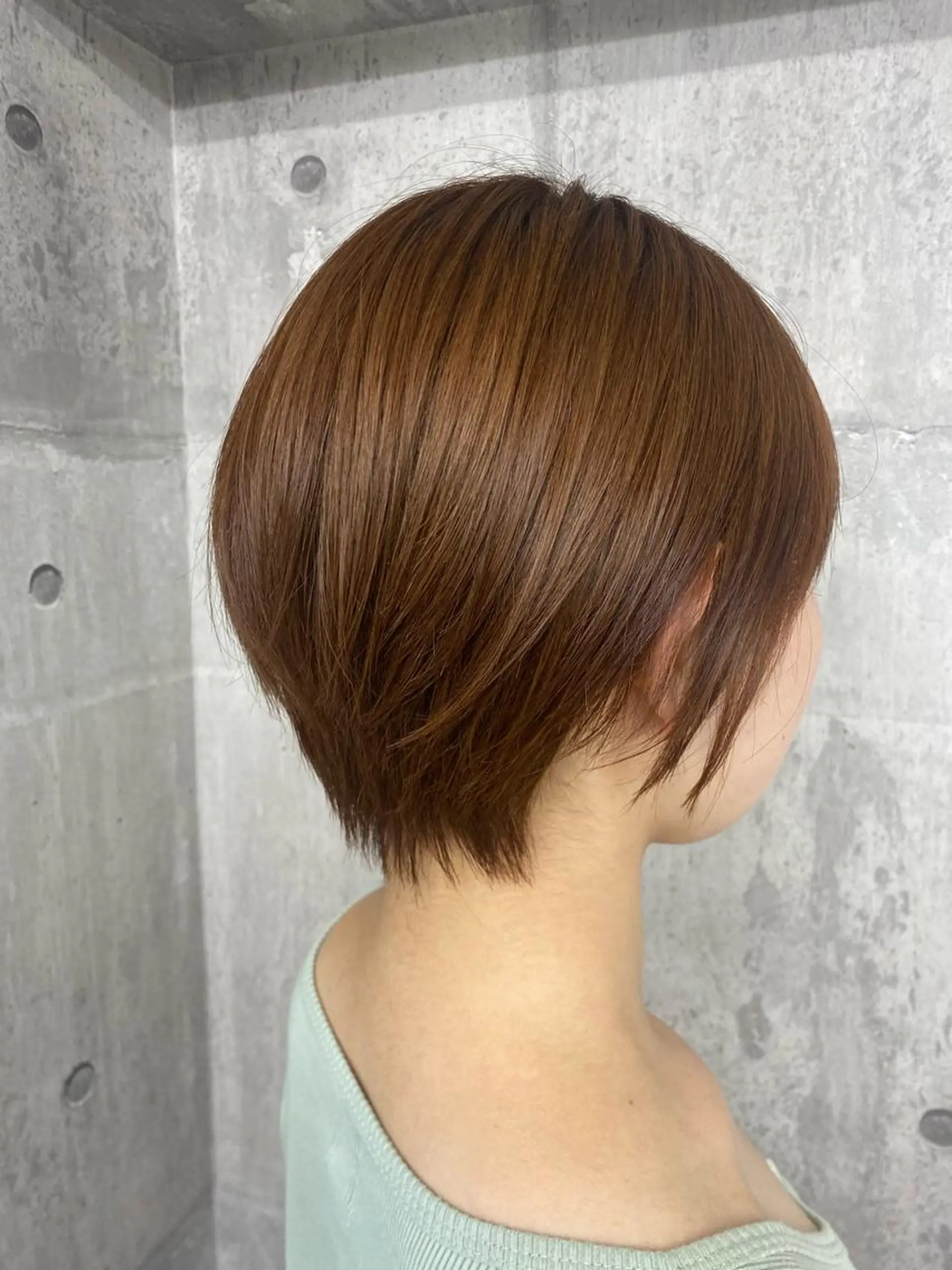 ショート カラー オレンジ N/デザインカラー 🌿ナギのヘアスタイル