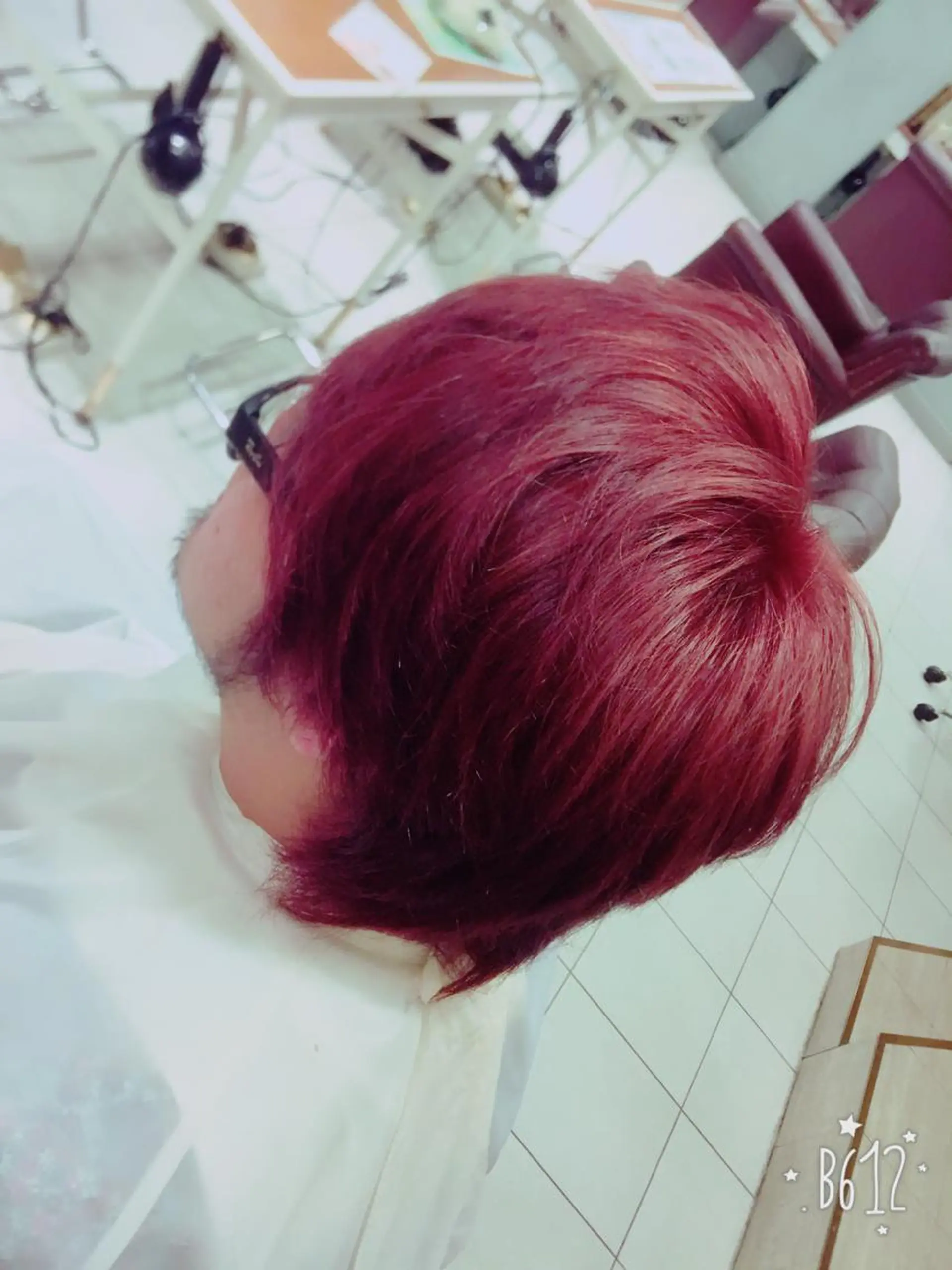 ショート カラー メンズ ピンクカラー バイオレットカラー ブリーチカラー🌈 嘉名 真樹のヘアスタイル