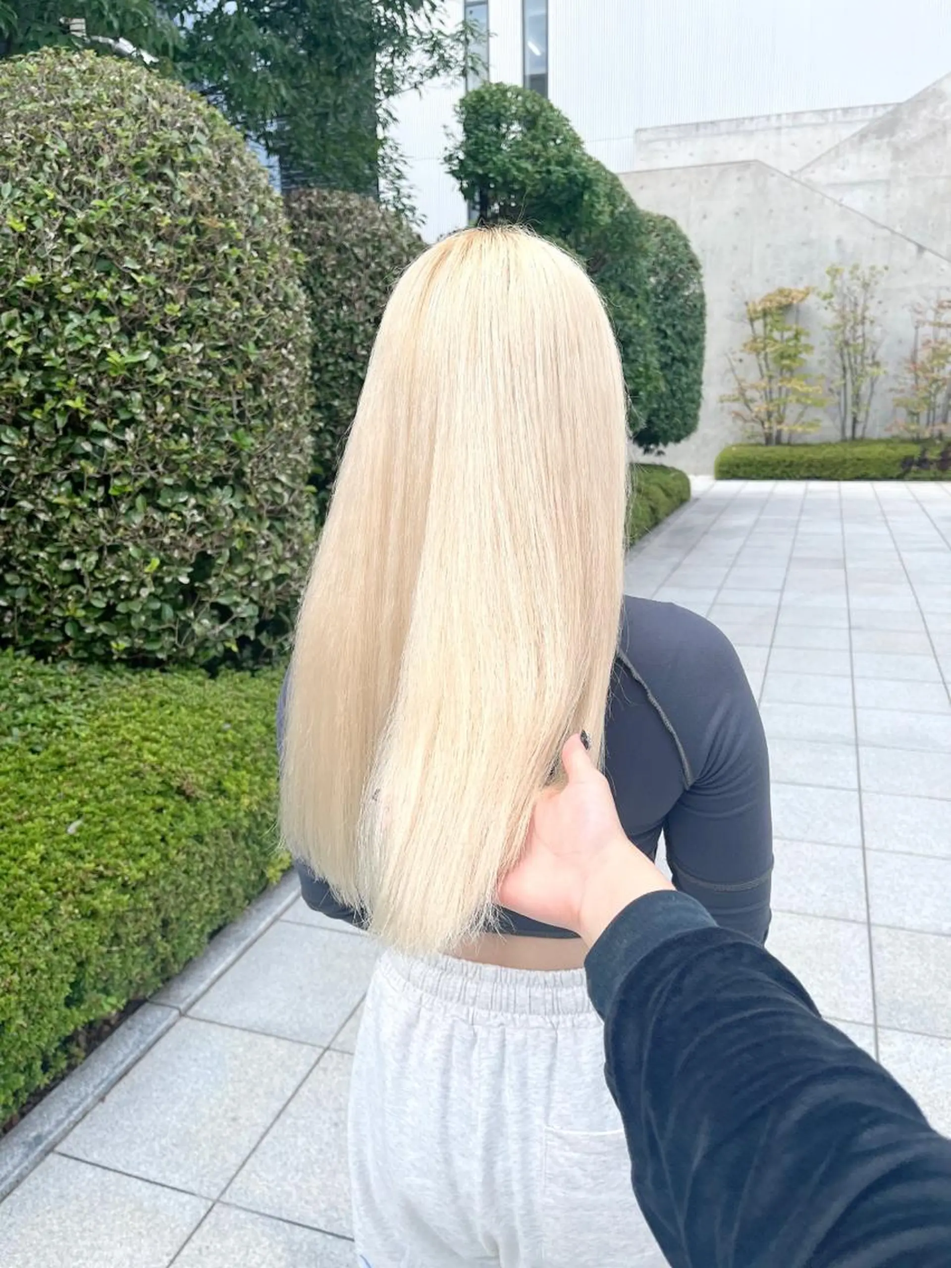 ロング カラー ヘアアレンジ ヘアカラー トリートメント ヘアセット 🩶【推しハイトーン 】yuzu🩶のヘアスタイル