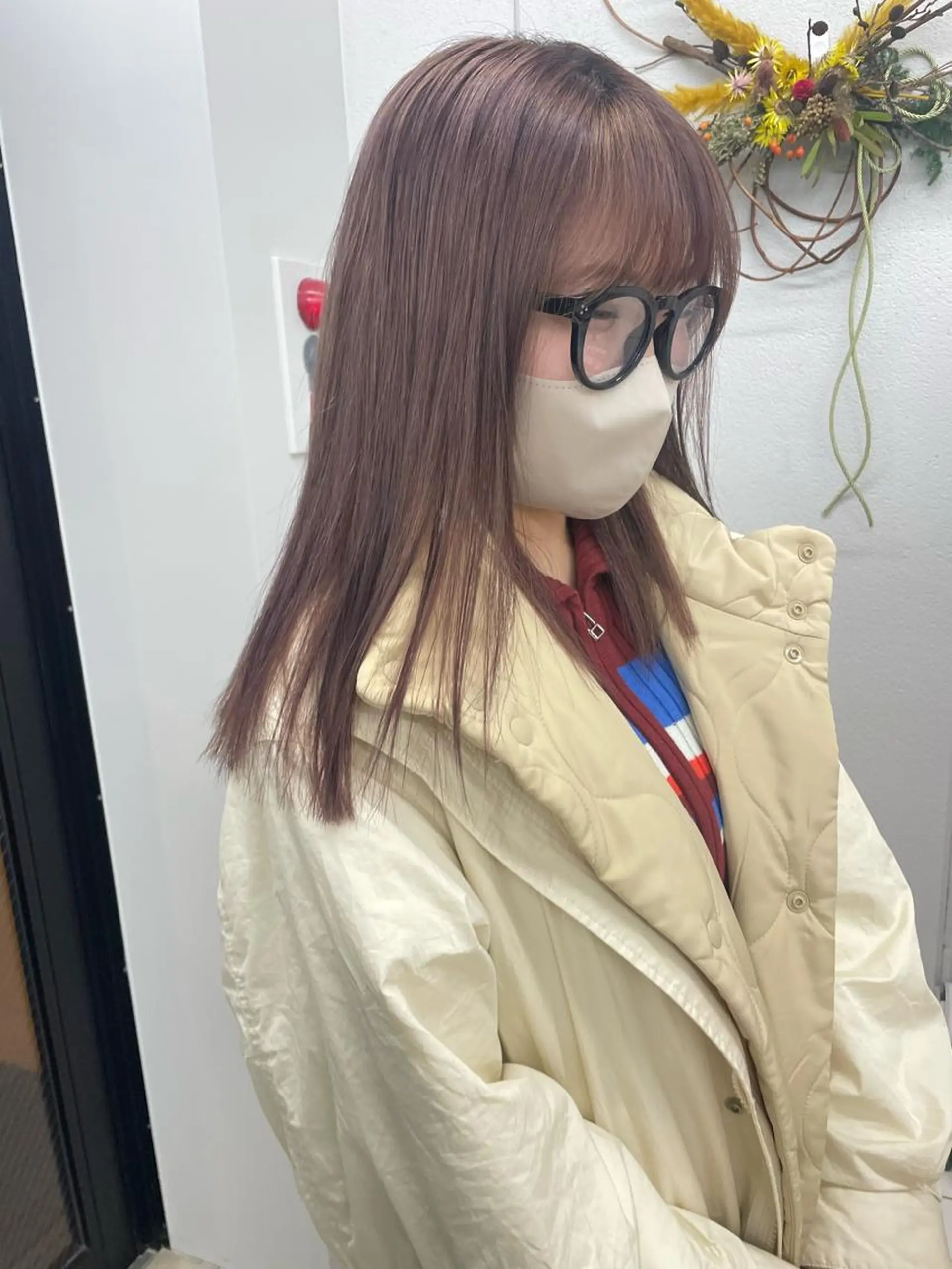 セミロング カラー カット 縮毛矯正 トリートメント 関 京磨のヘアスタイル