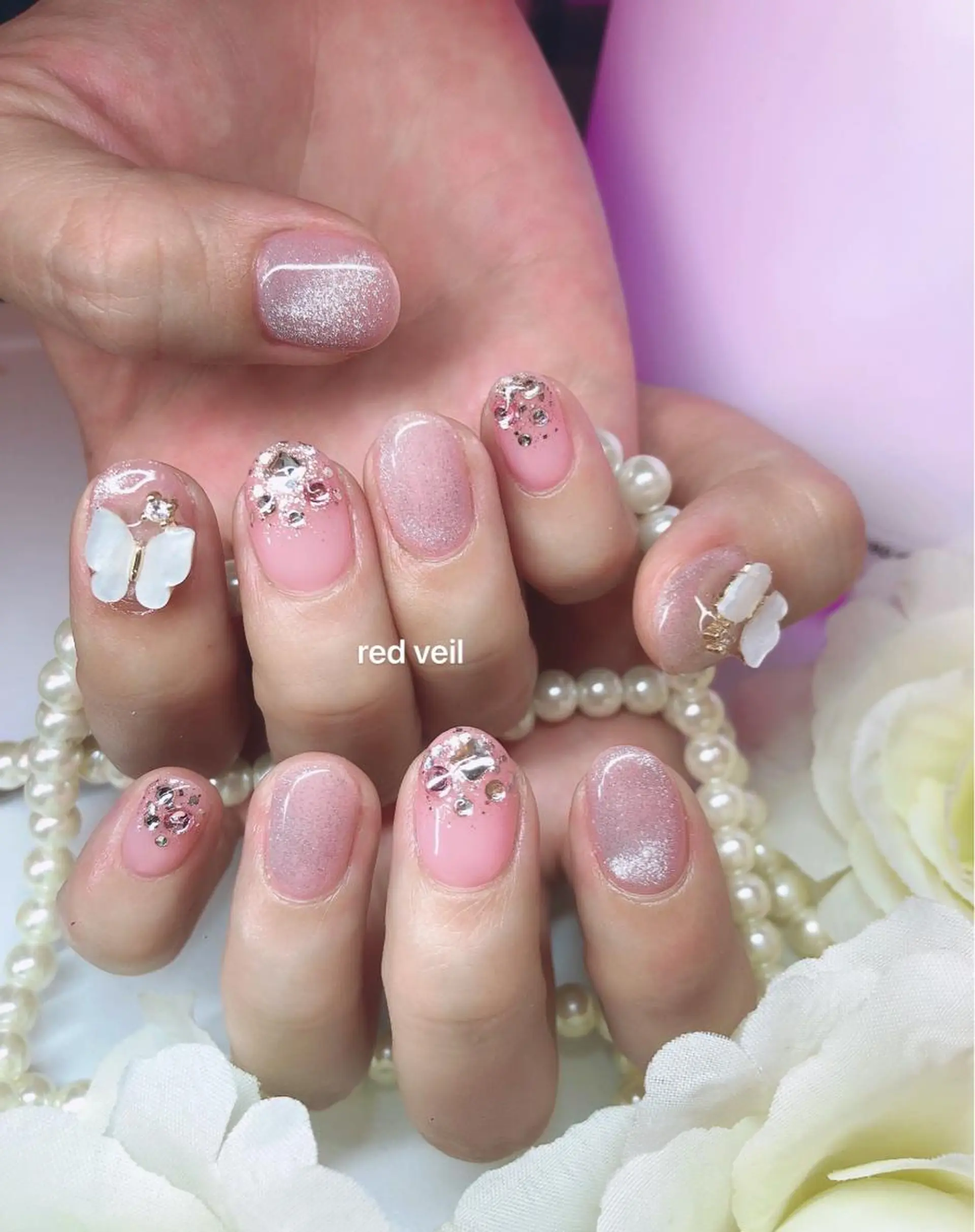 ミディアム ネイル 長さ出し専門 nynaのネイルデザイン