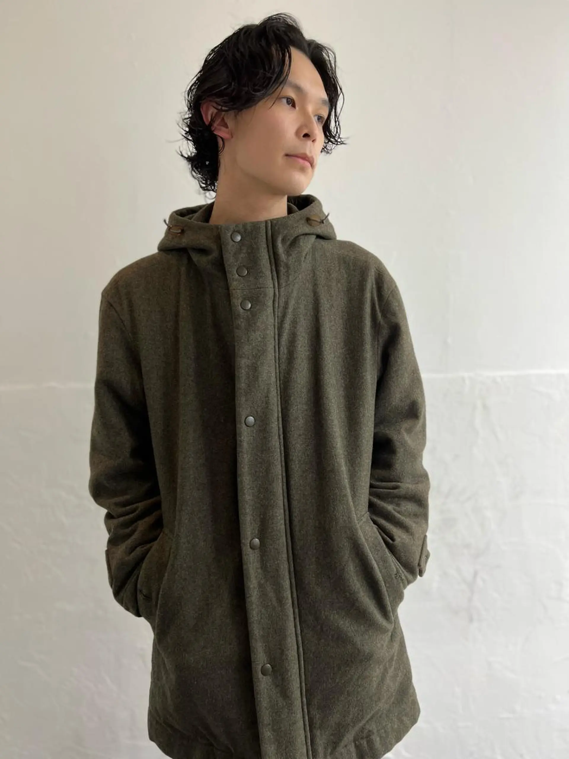 ミディアム パーマ メンズ カット パーマ メンズ専門ブリー チカラー⚡️リュウジのヘアスタイル