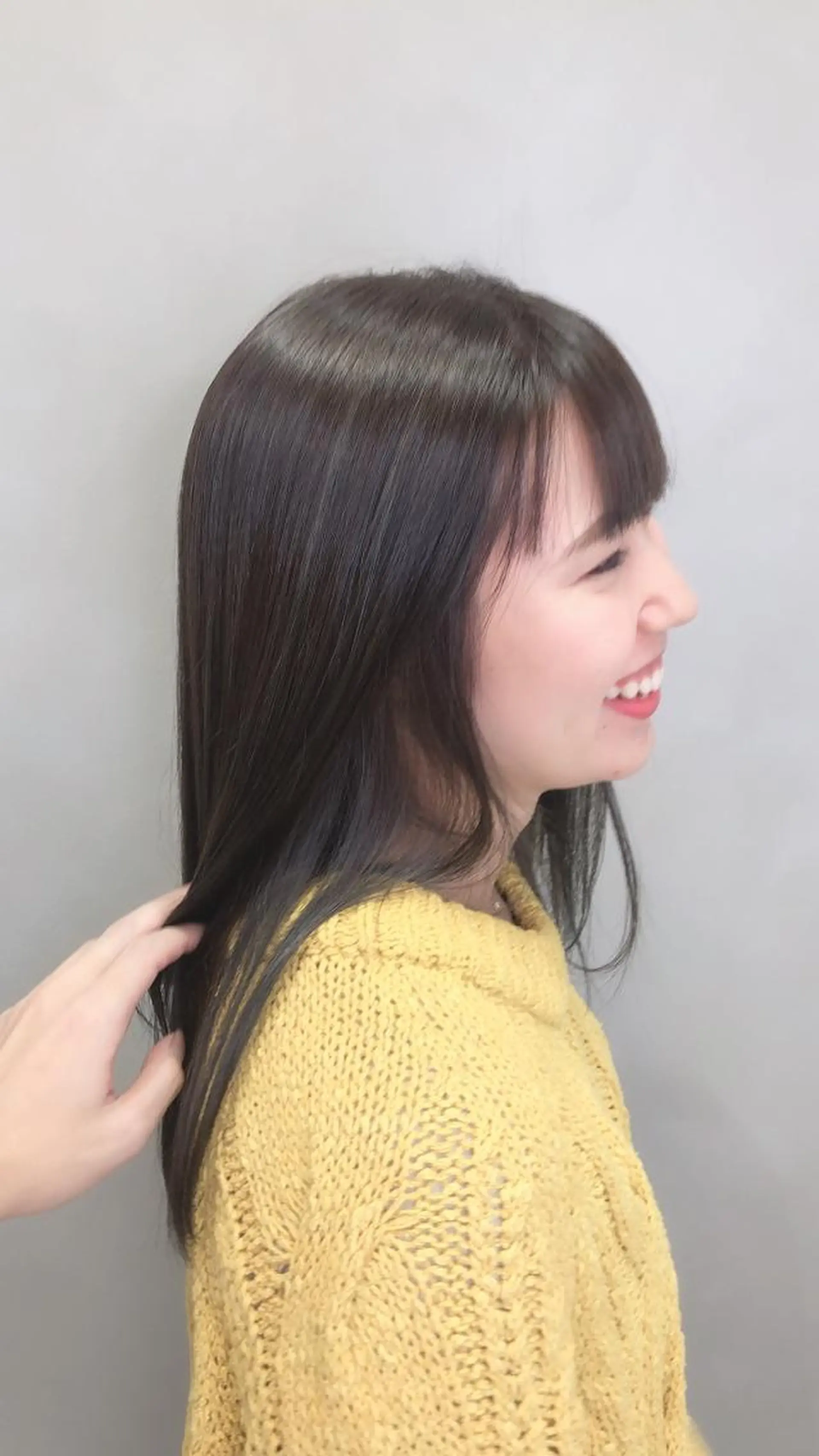 セミロング カラー カット ヘアカラー 縮毛矯正 16日~benji 福間店です 長木のヘアスタイル