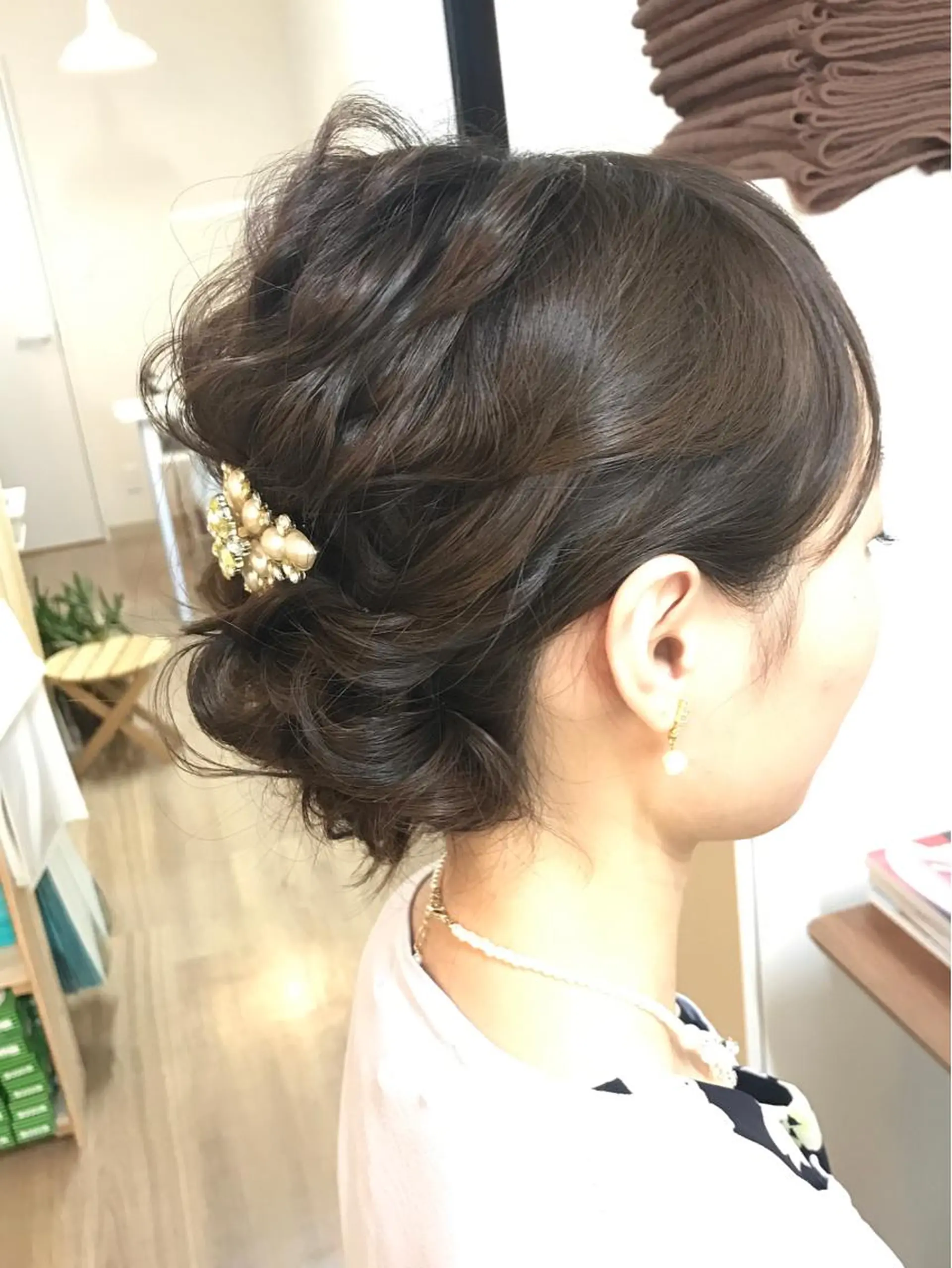 セミロング ヘアアレンジ 早朝✨ヘアセット 着付け/清水玲歌のヘアスタイル