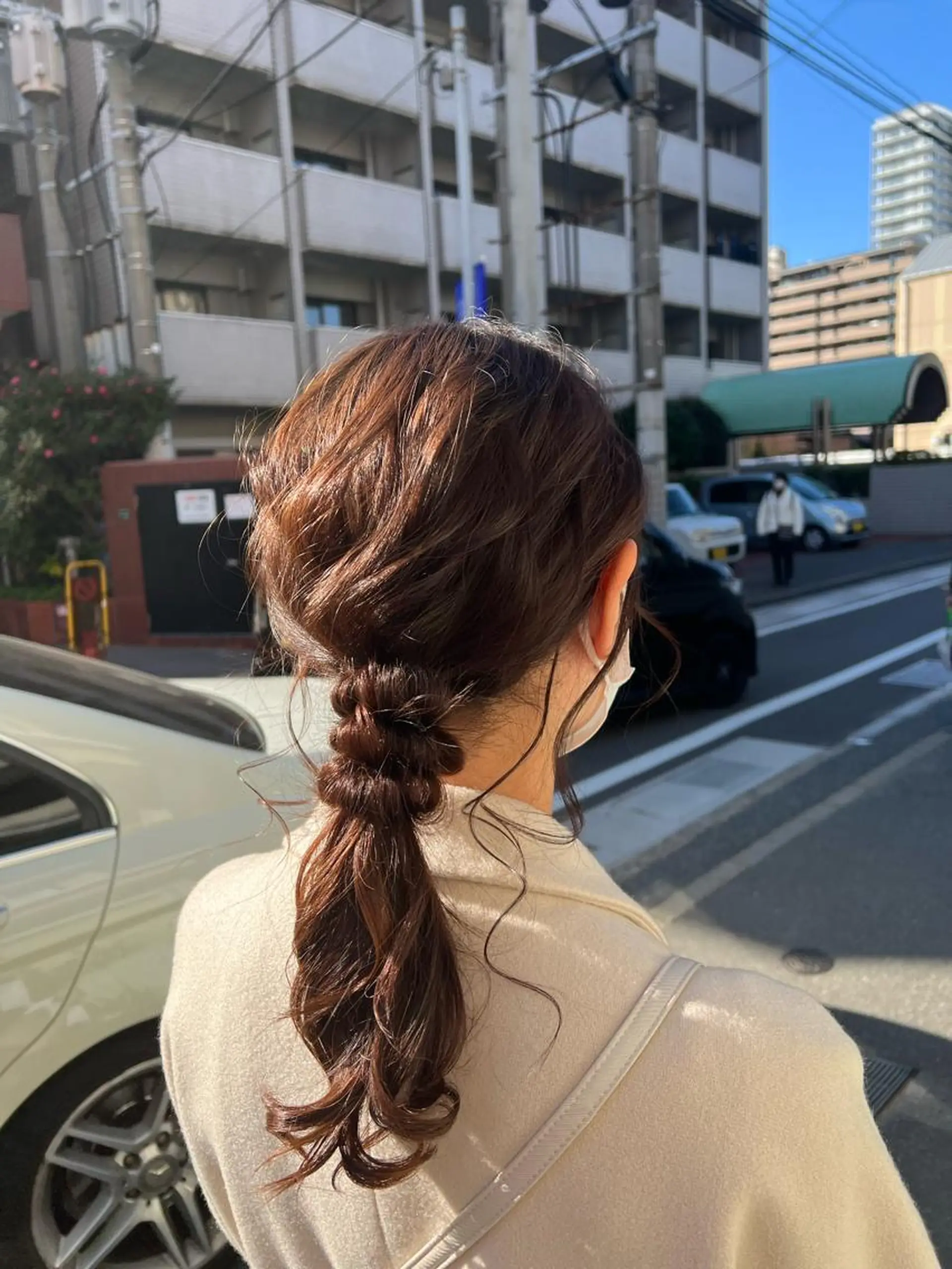 セミロング Rio/ヘアセット/ ハイトーンカラーのヘアスタイル