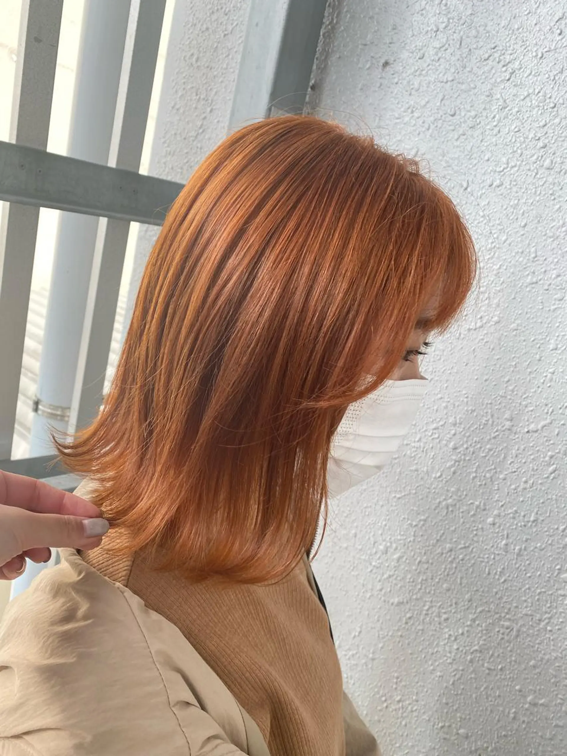 ミディアム カラー ブリーチ 後藤紗英/髪質改善 /オリーブベージュのヘアスタイル