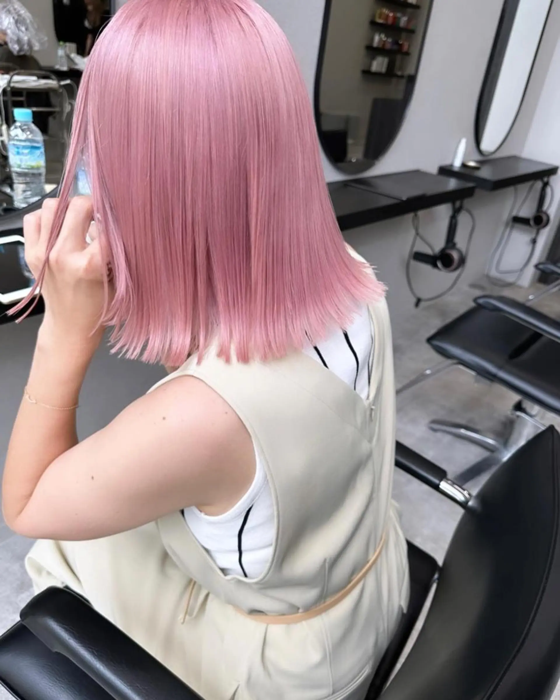カラー ミディアム ブリーチ ケアブリーチ ハイトーンカラー ピンクカラー ヘアカラー トリートメント ハイトーン😺艶 ✨ブリーチ✨透明感のヘアスタイル