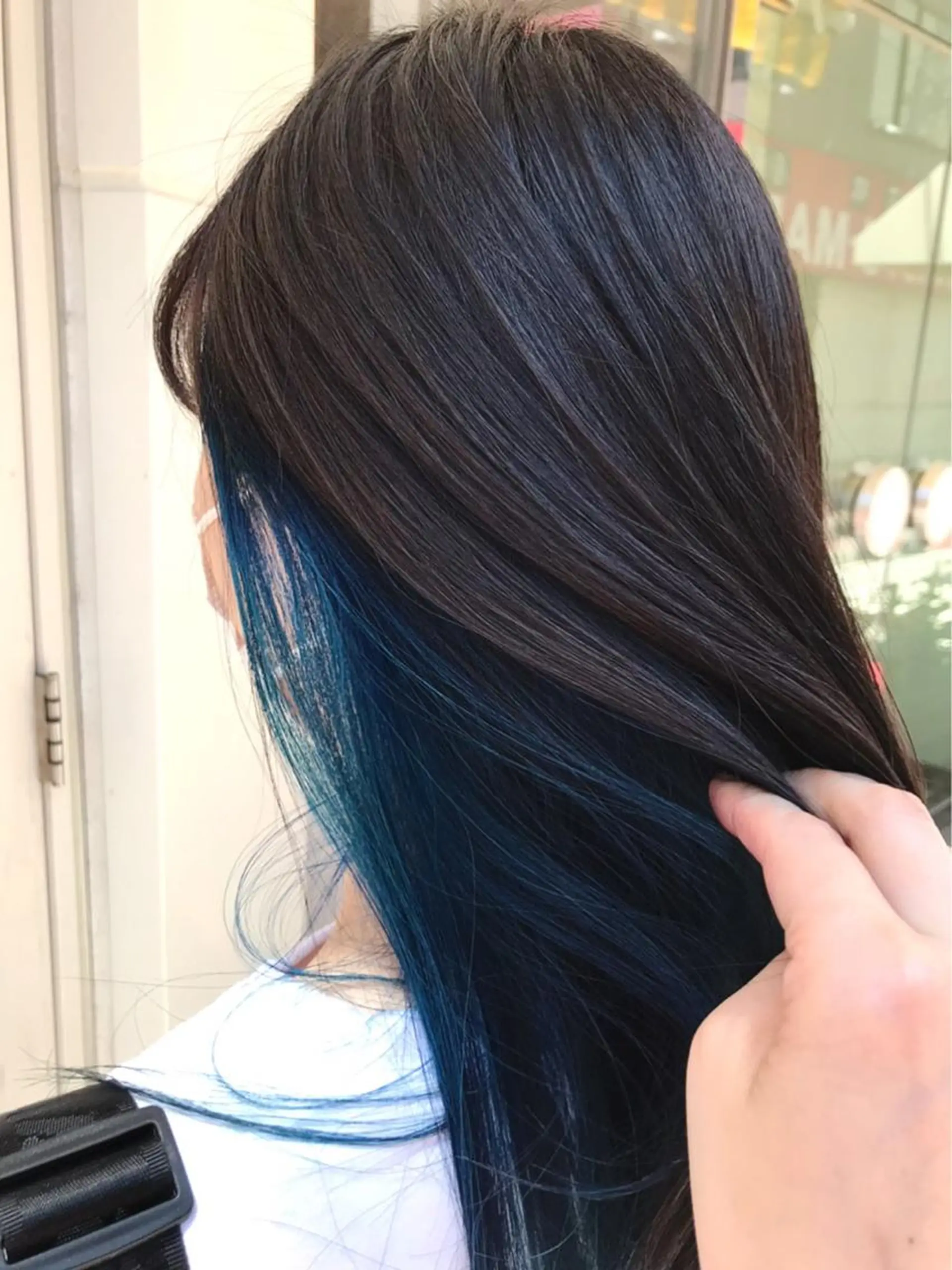 セミロング カラー ブルーカラー ダークグレー 🫟Blanco🫟 Color&Careのヘアスタイル