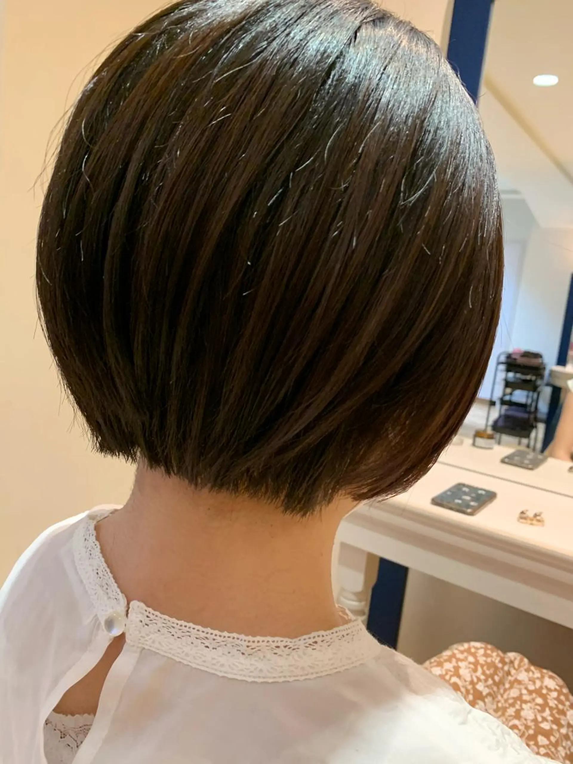 ショート カット トリートメント 縮毛/ショート/ ボブ/レイヤー/小原のヘアスタイル