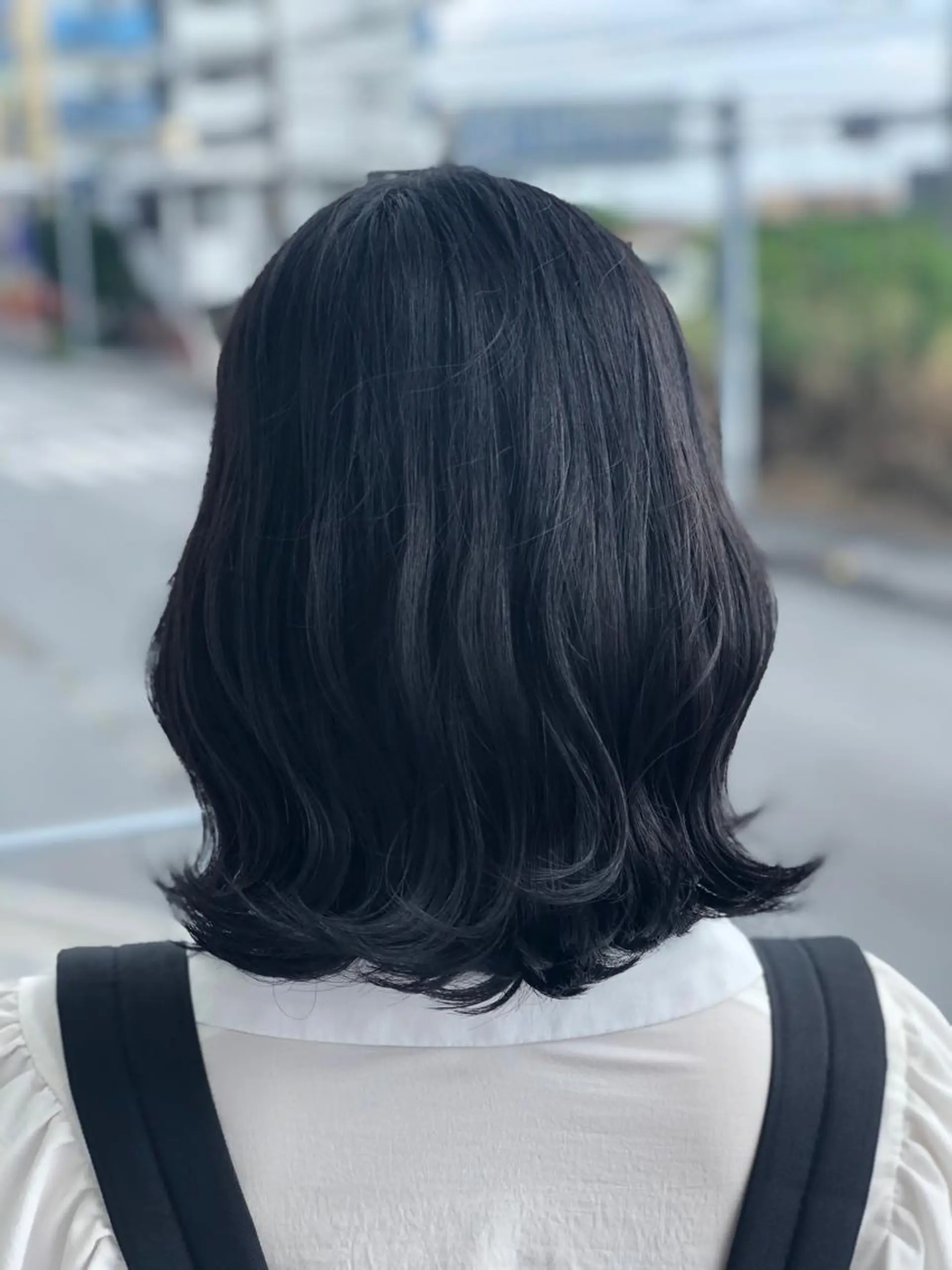 セミロング カラー 黒髪 ヘアカラー Snaly カラー特化ページのヘアスタイル